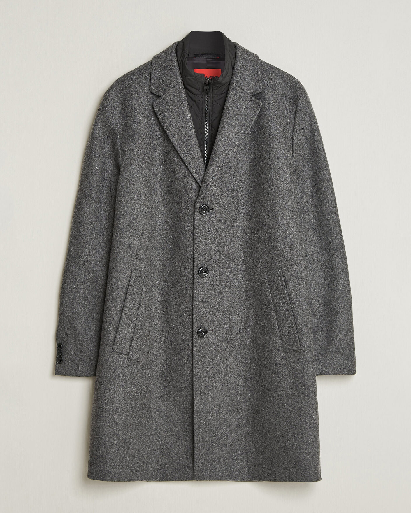 Men | Coats & Jackets | HUGO | Milogan Bib Coat Dark Grey