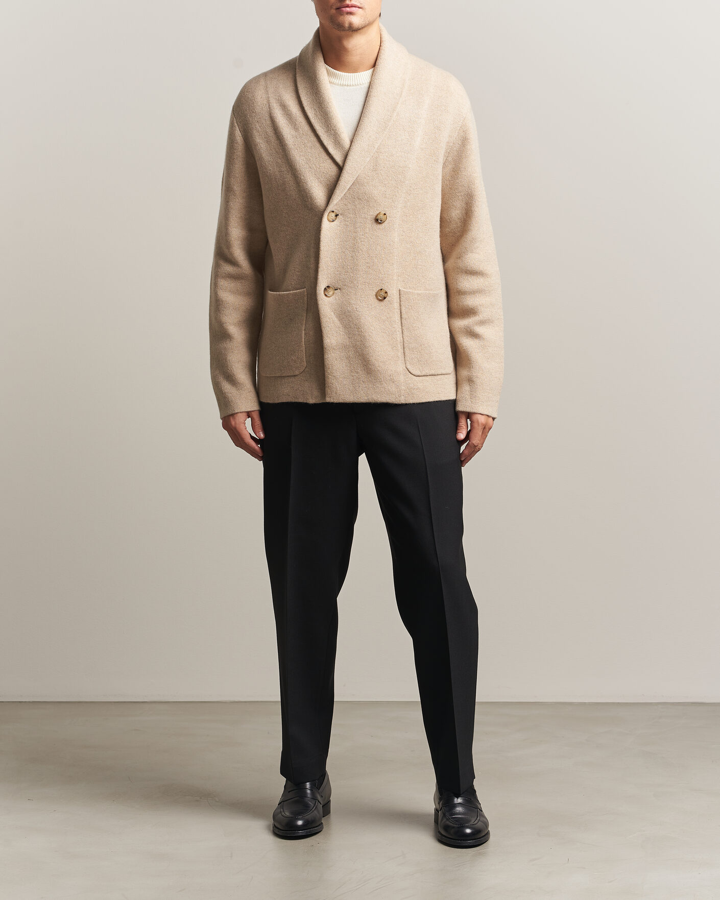 Men | Sweaters & Knitwear | BOSS CAMEL | Fenturo Wool Knitted Cardigan Light Beige