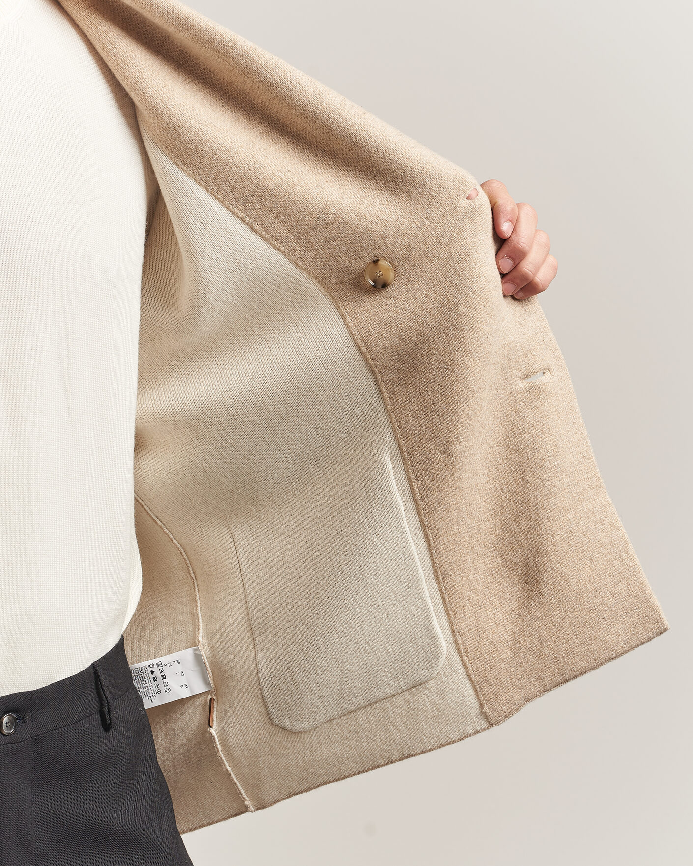 Men | Sweaters & Knitwear | BOSS CAMEL | Fenturo Wool Knitted Cardigan Light Beige