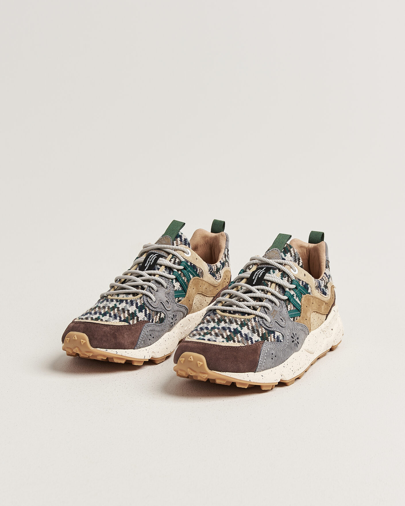 Flower Mountain Yamano 3 Suede/Houndstooth Sneaker Multi at
