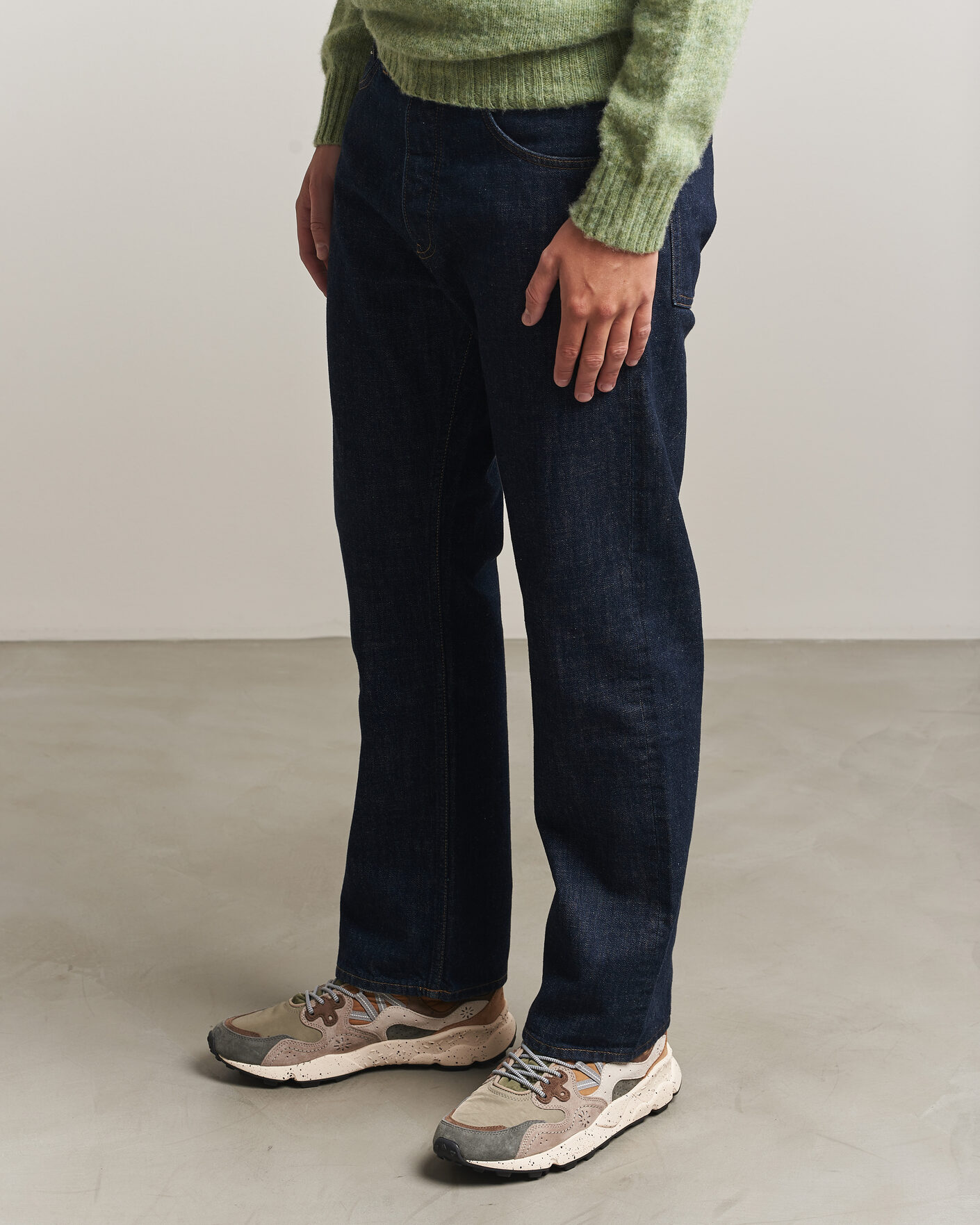 Men | Sneakers | Flower Mountain | Yamano 3 Suede/Nylon Sneaker Grey/Onion