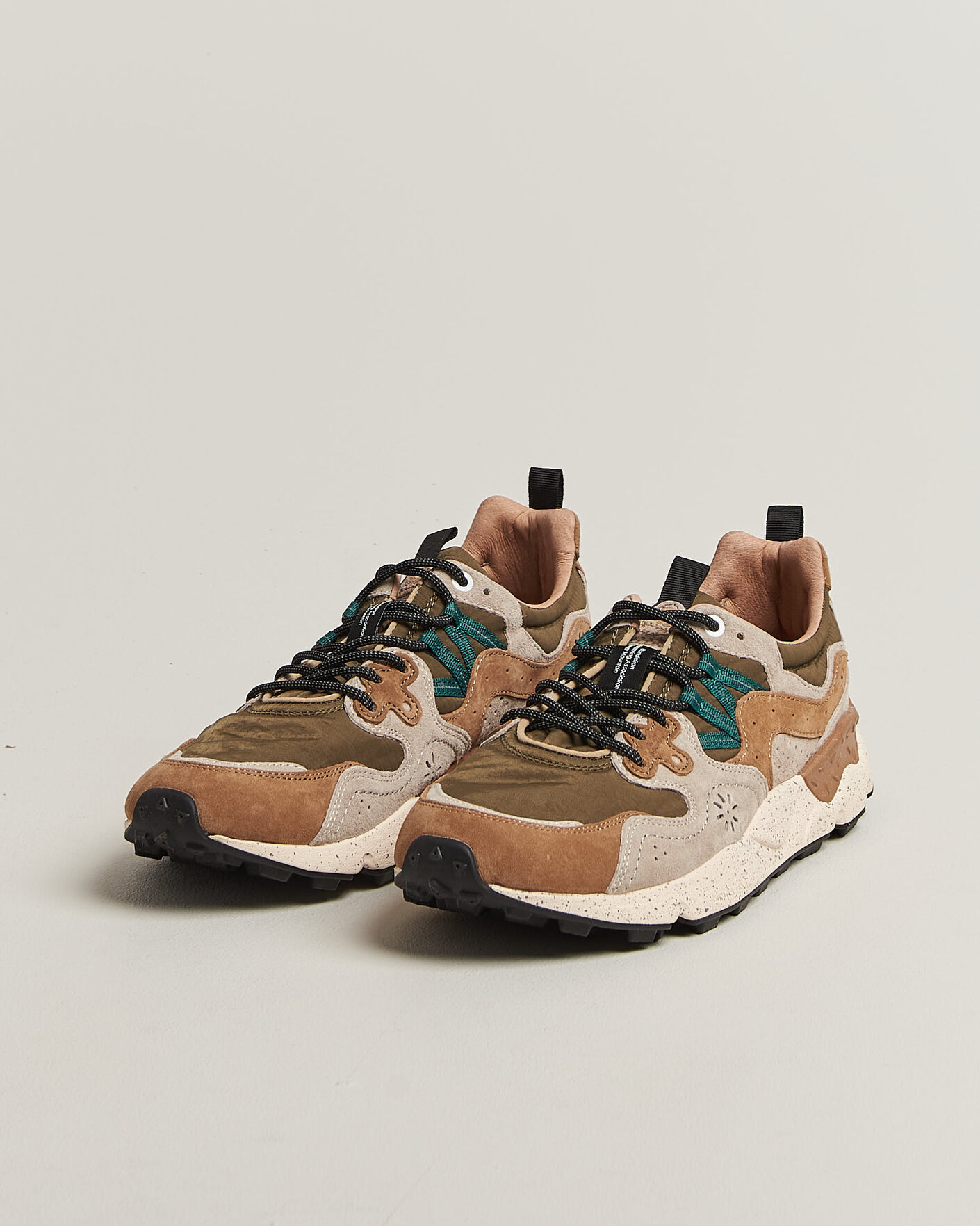 Men | Sneakers | Flower Mountain | Yamano 3 Suede/Nylon Sneaker Cream/Brown