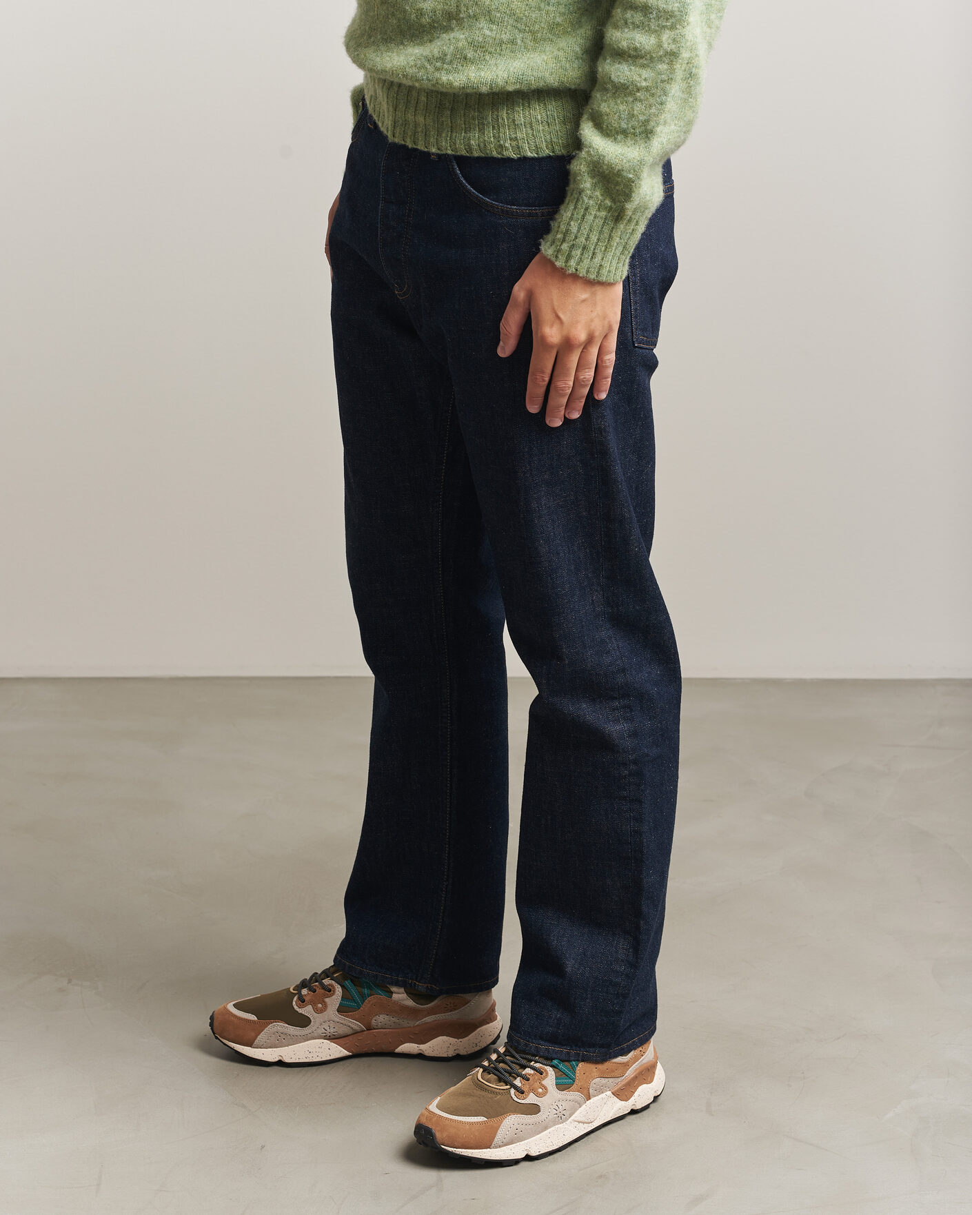 Men | Sneakers | Flower Mountain | Yamano 3 Suede/Nylon Sneaker Cream/Brown