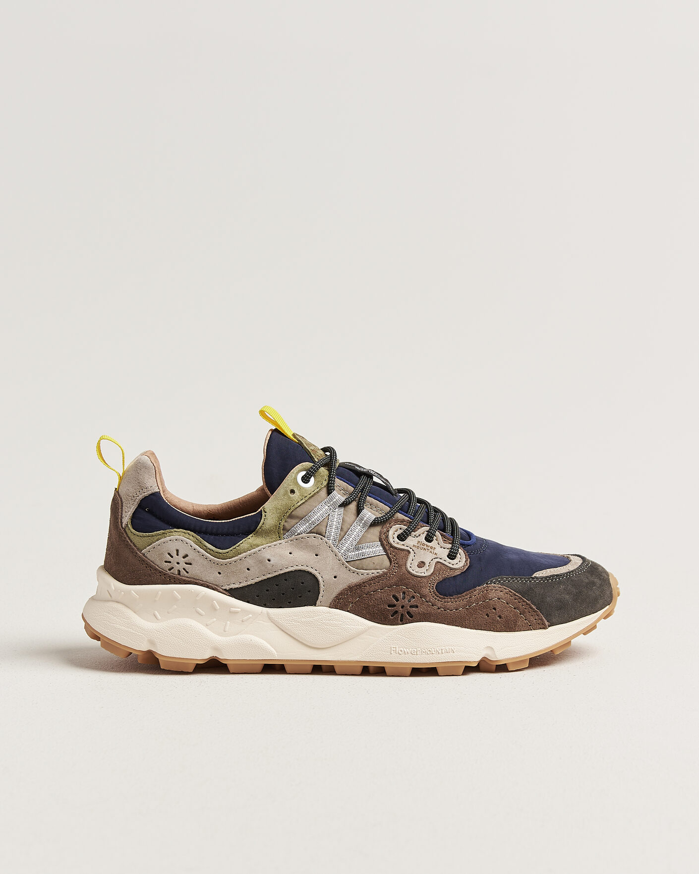 Men | Sneakers | Flower Mountain | Yamano 3 Suede/Nylon Sneaker Dark Grey/Brown