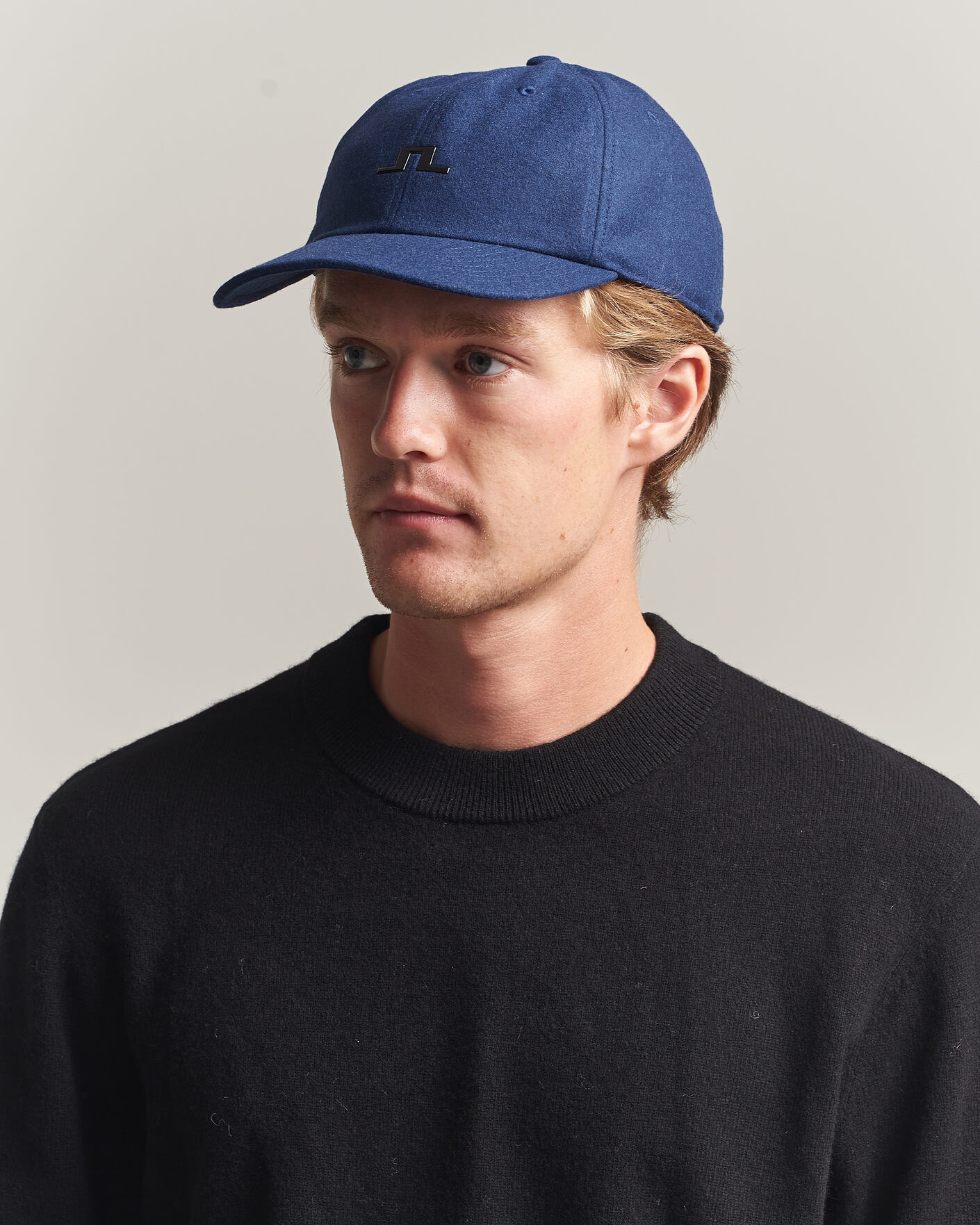 Men | Hats & Caps | J.Lindeberg | Winter Wool Cap JL Navy