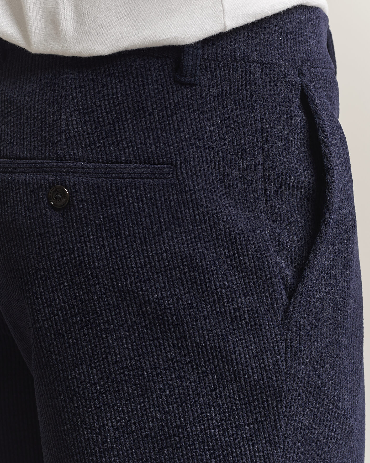 Men | Trousers | J.Lindeberg | Logan Drape Cord Pants JL Navy