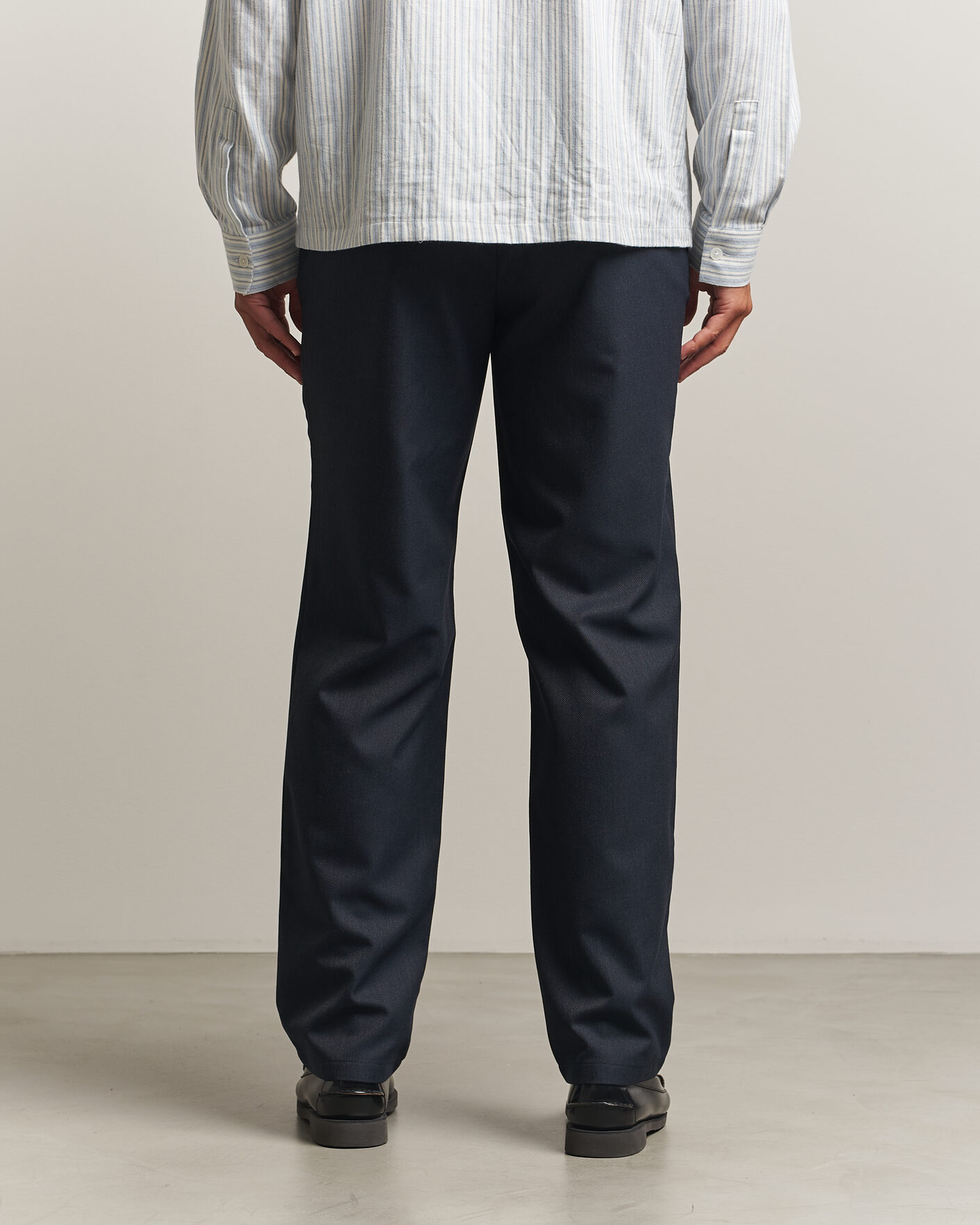 Men | Trousers | J.Lindeberg | Logan Brushed Twill Pants JL Navy