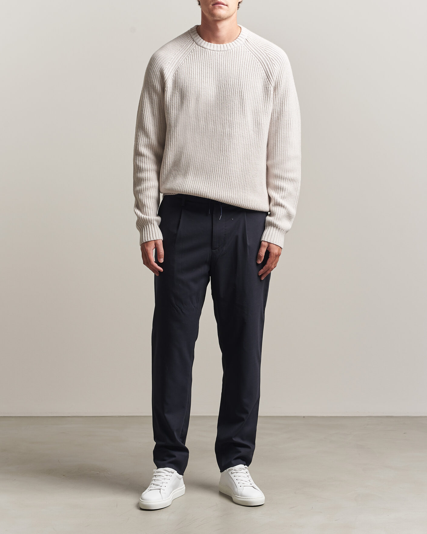 Men | Trousers | J.Lindeberg | Harris Stretch Wool Pants JL Navy
