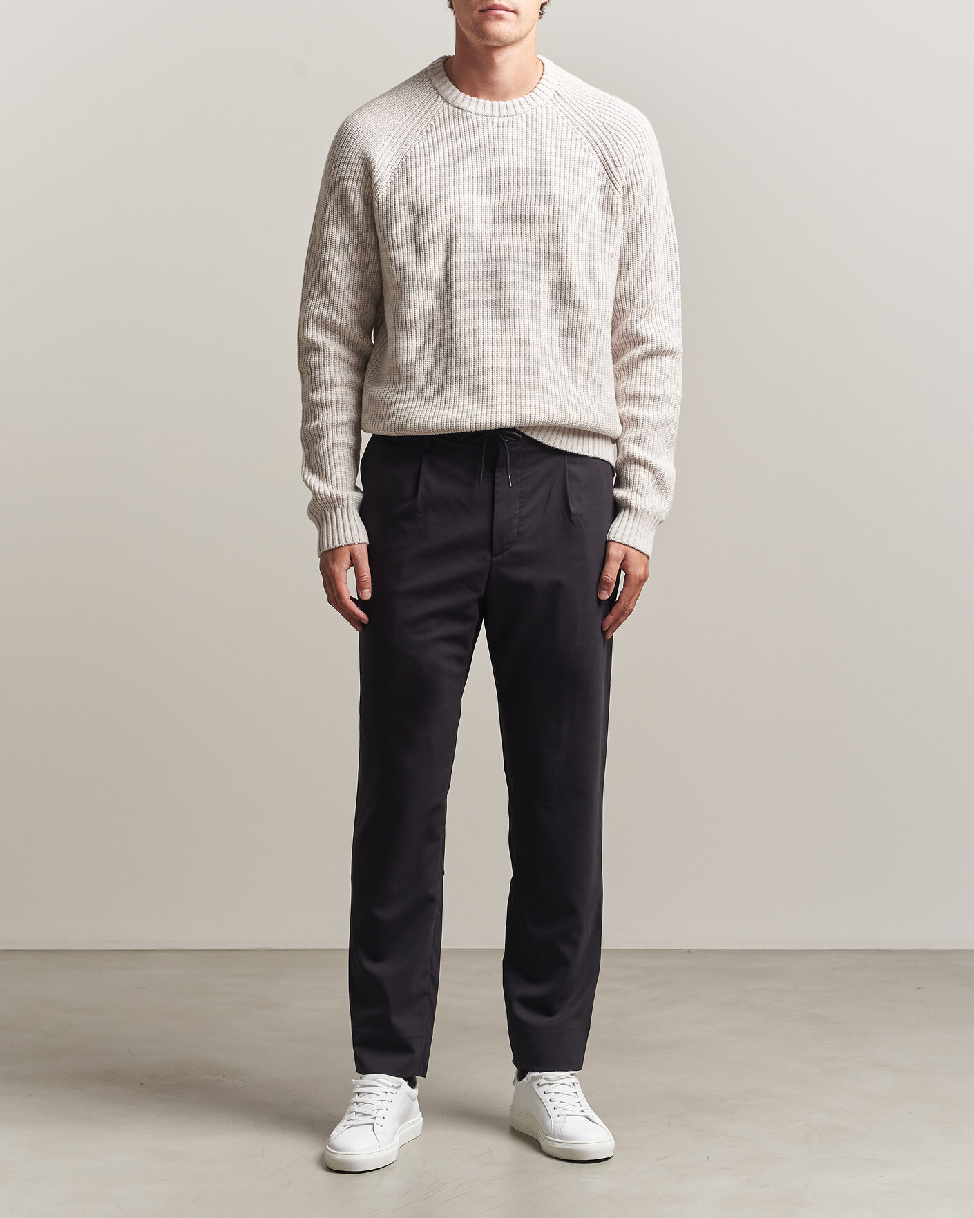 Men | Trousers | J.Lindeberg | Harris Stretch Wool Pants Black