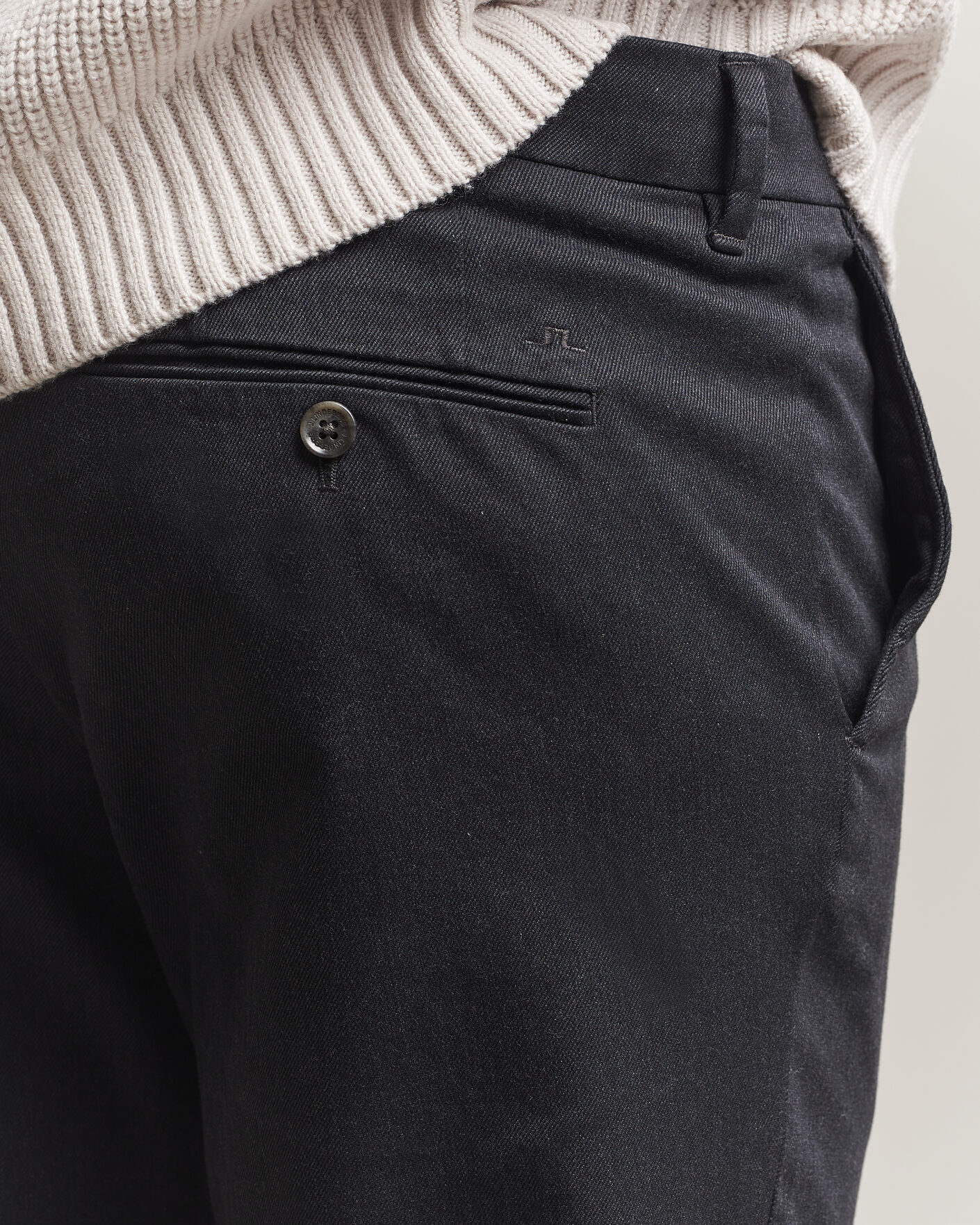 Men | Trousers | J.Lindeberg | Chase Stretch Flannel Trousers Dark Grey