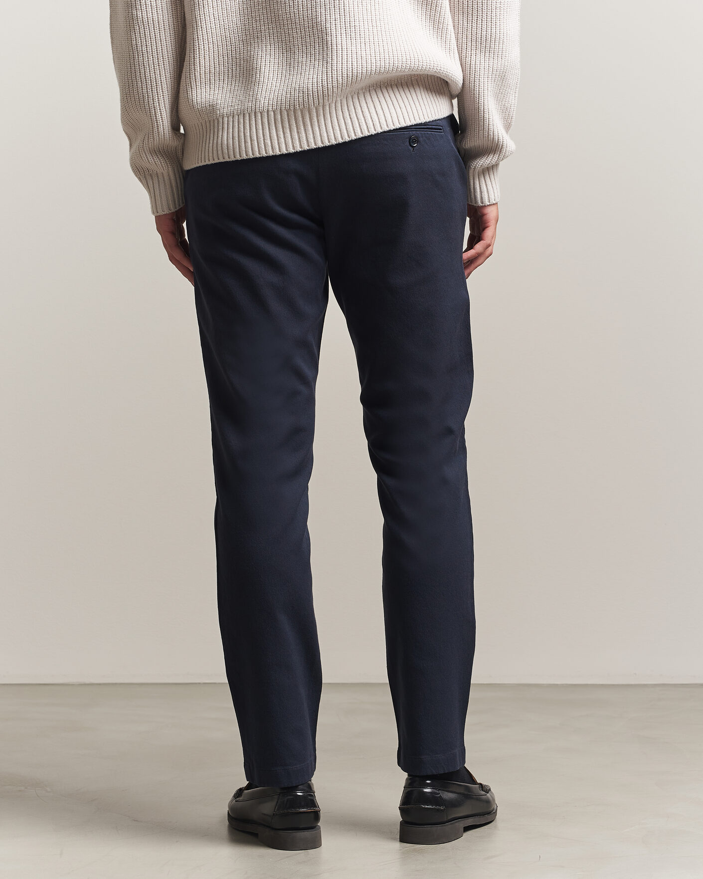 Men | Trousers | J.Lindeberg | Chase Stretch Flannel Trousers JL Navy
