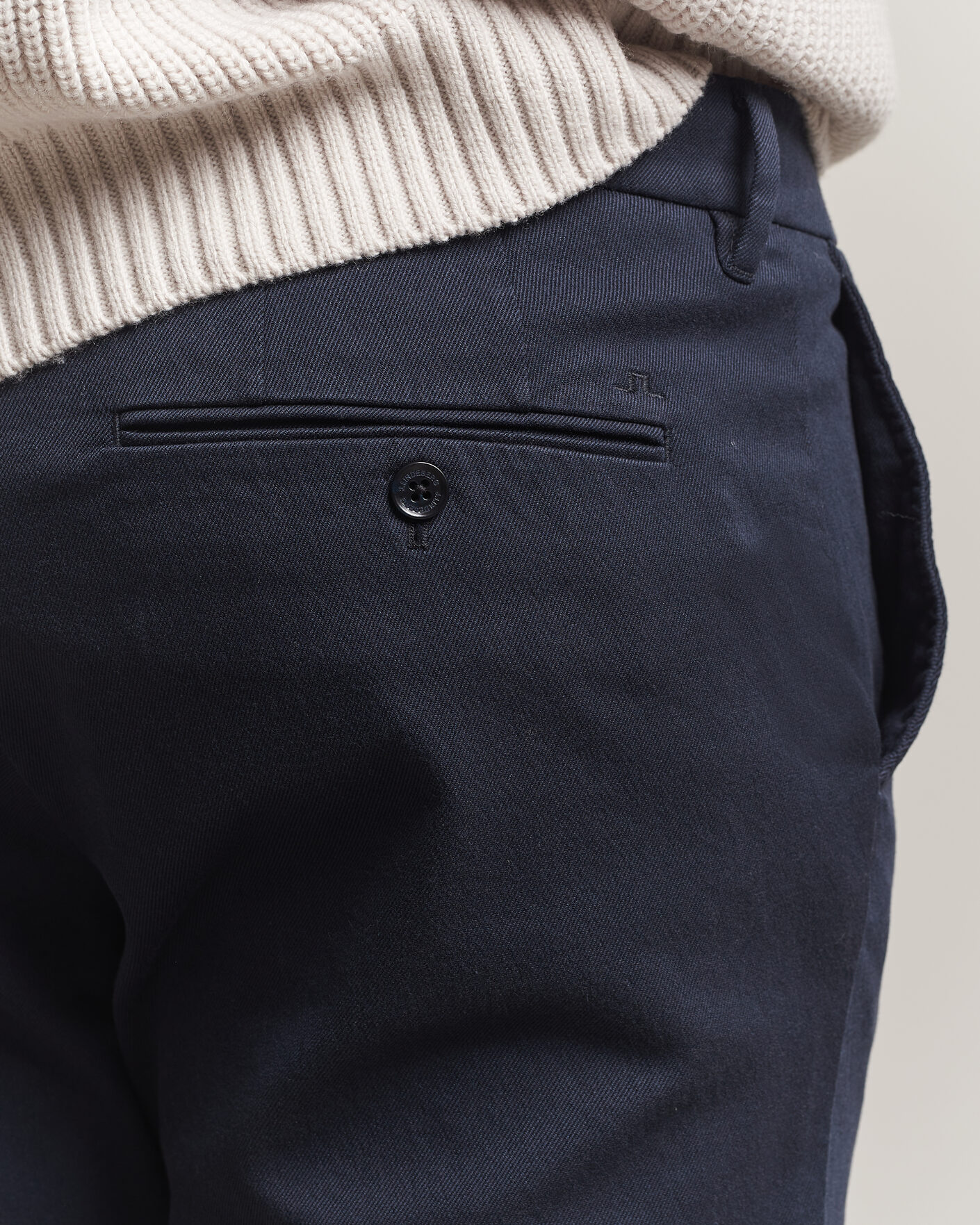Men | Trousers | J.Lindeberg | Chase Stretch Flannel Trousers JL Navy
