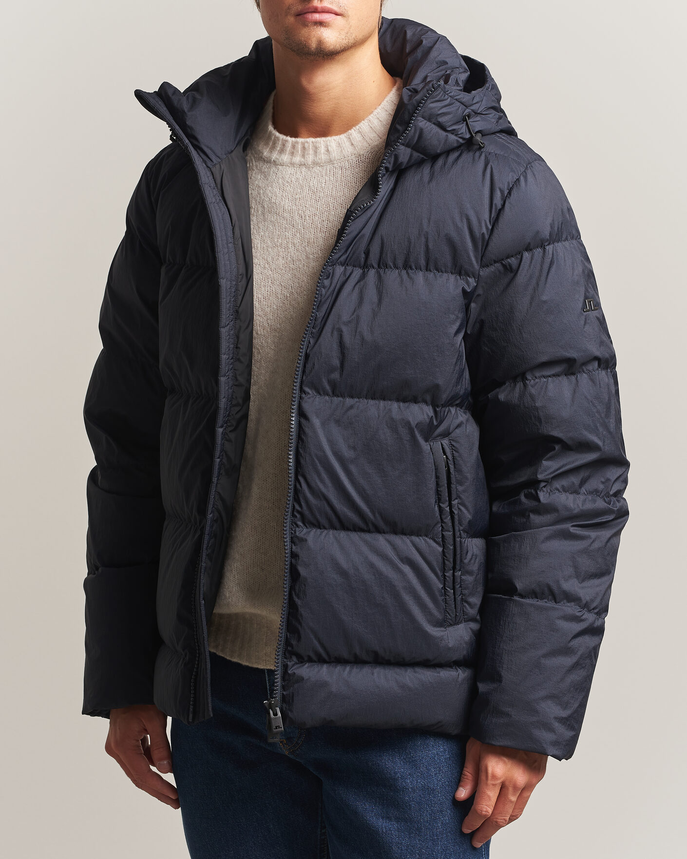 Men | Coats & Jackets | J.Lindeberg | Daryl Crinkle Down Jacket JL Navy