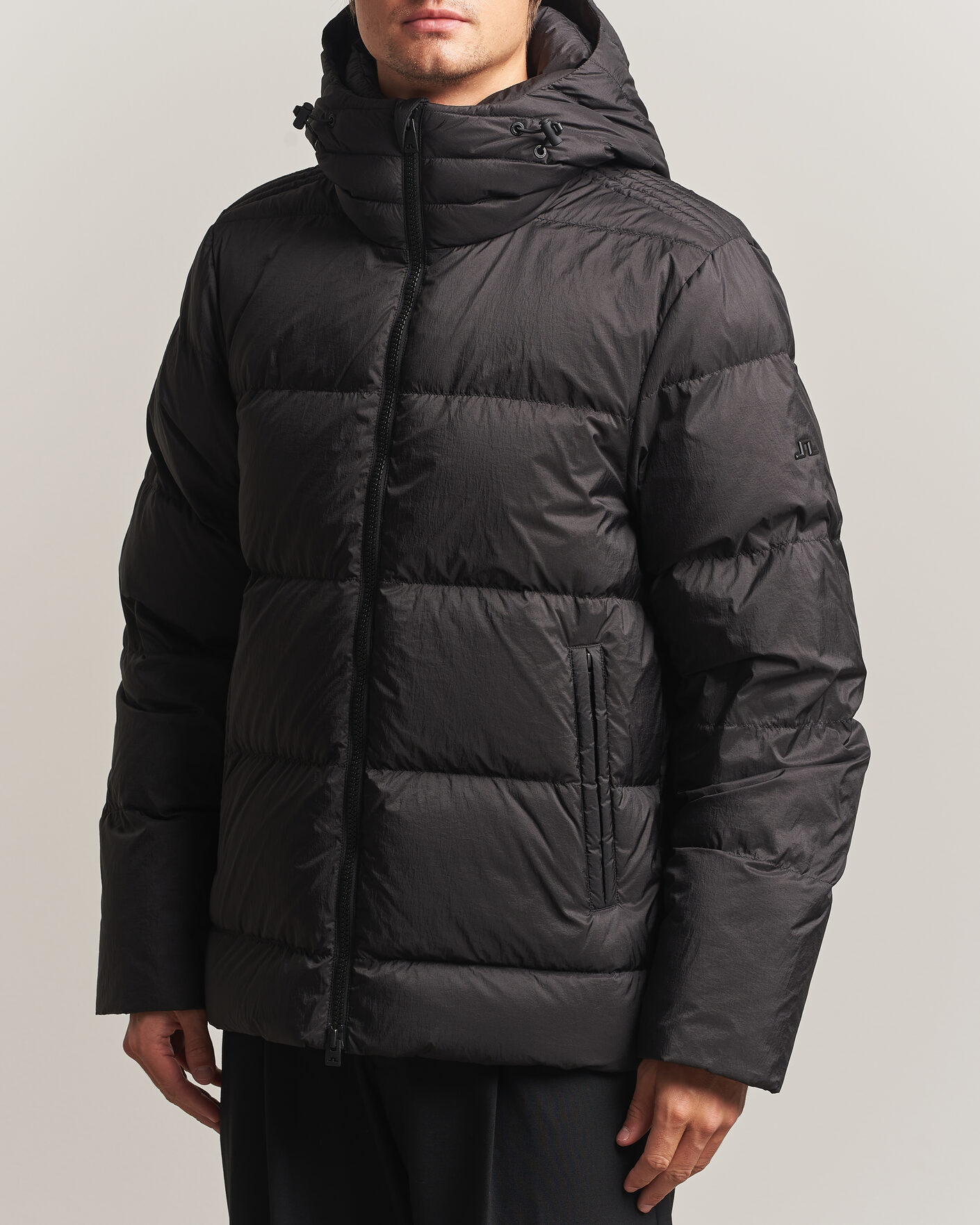 Men | Coats & Jackets | J.Lindeberg | Daryl Crinkle Down Jacket Black
