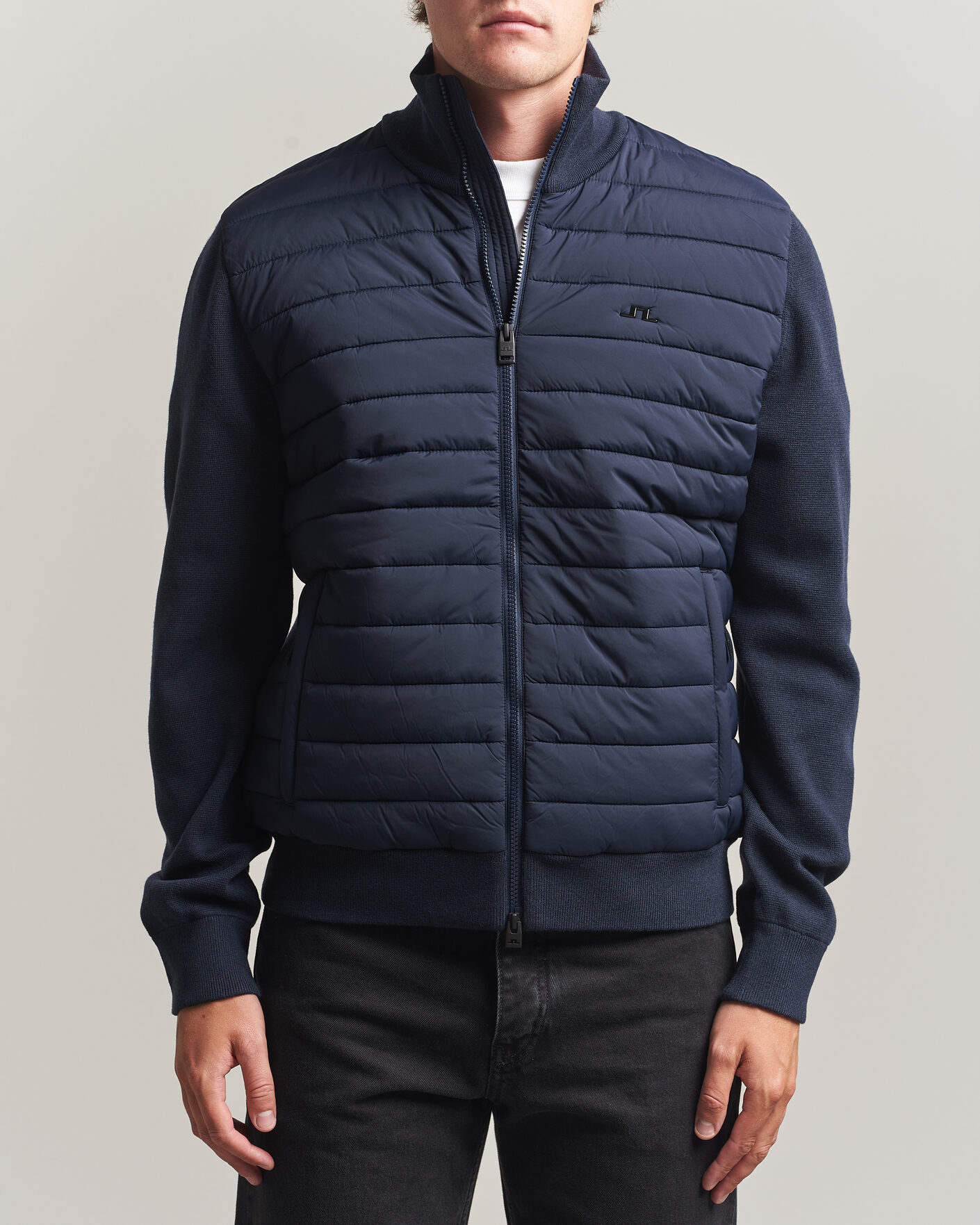 Men | Coats & Jackets | J.Lindeberg | Boen Hybrid Jacket JL Navy