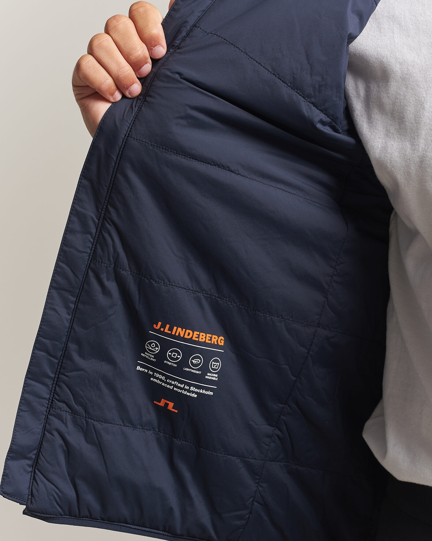 Men | Gilets | J.Lindeberg | Clinton Padded Vest JL Navy