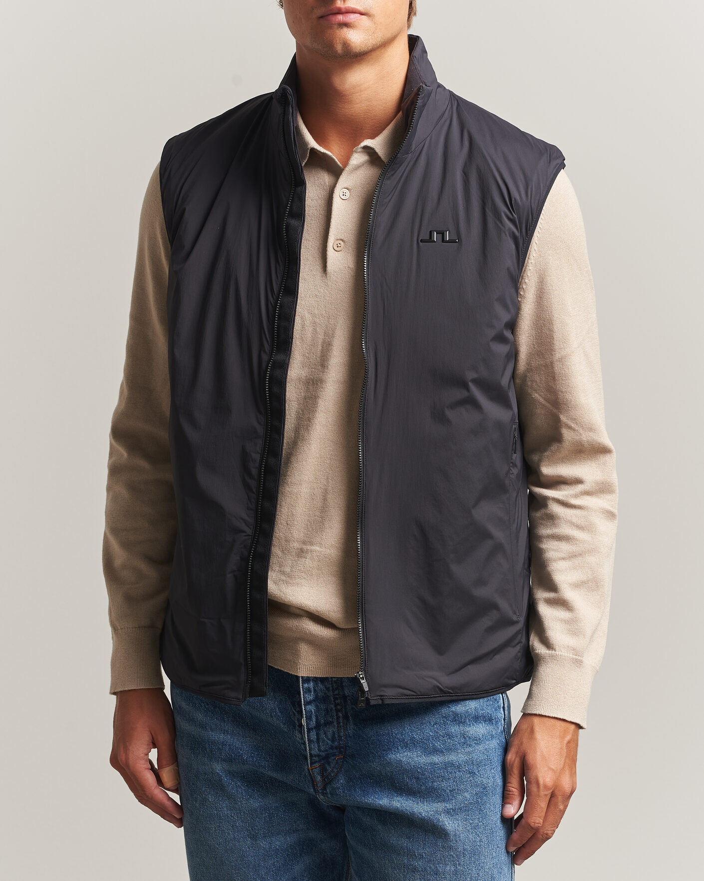 J.Lindeberg Clinton Padded Vest Black at CareOfCarl.com