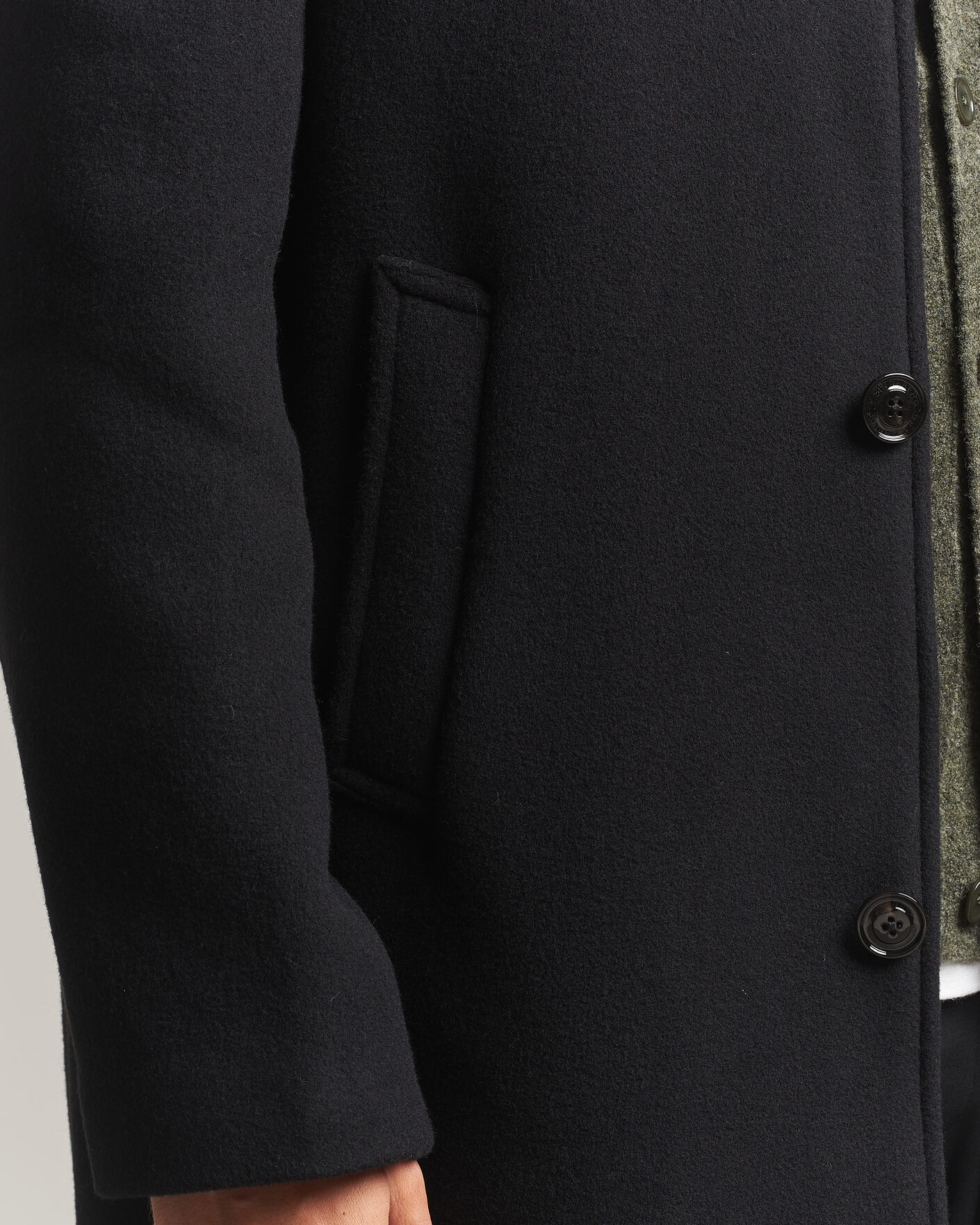 Men | Coats & Jackets | J.Lindeberg | Lexon Wool Coat Black