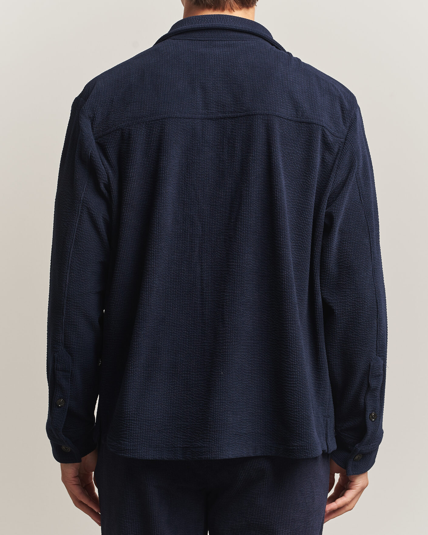 Men | Shirts | J.Lindeberg | Finnigan Drape Cord Overshirt JL Navy