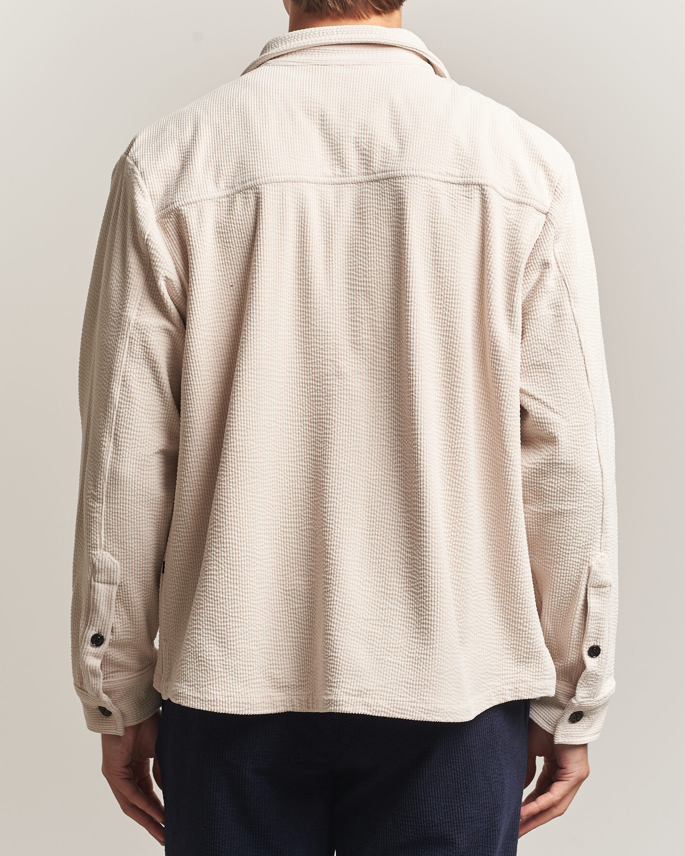Men | Shirts | J.Lindeberg | Finnigan Drape Cord Overshirt Moonbeam