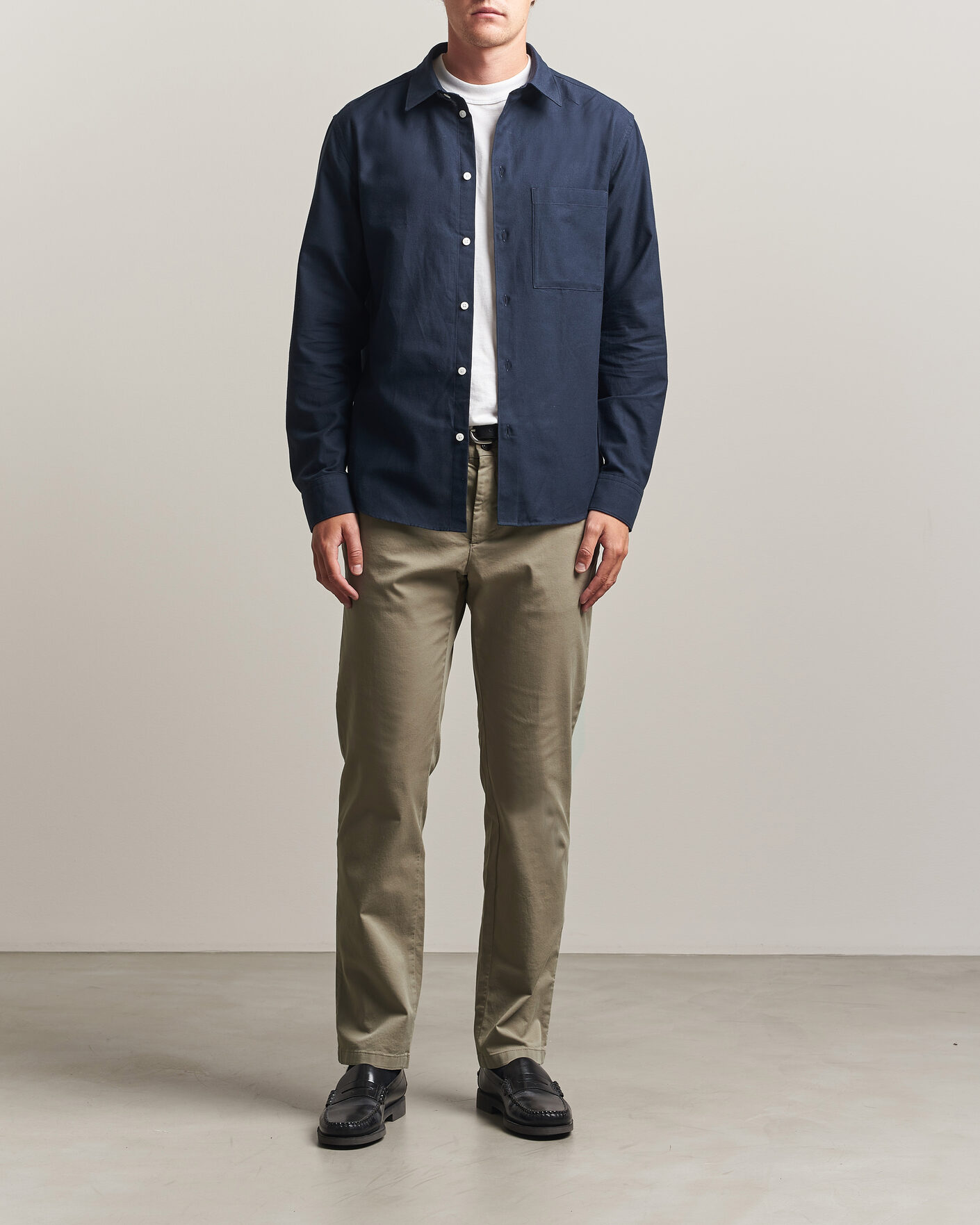Men | Shirts | J.Lindeberg | Marlon Flannel Shirt JL Navy