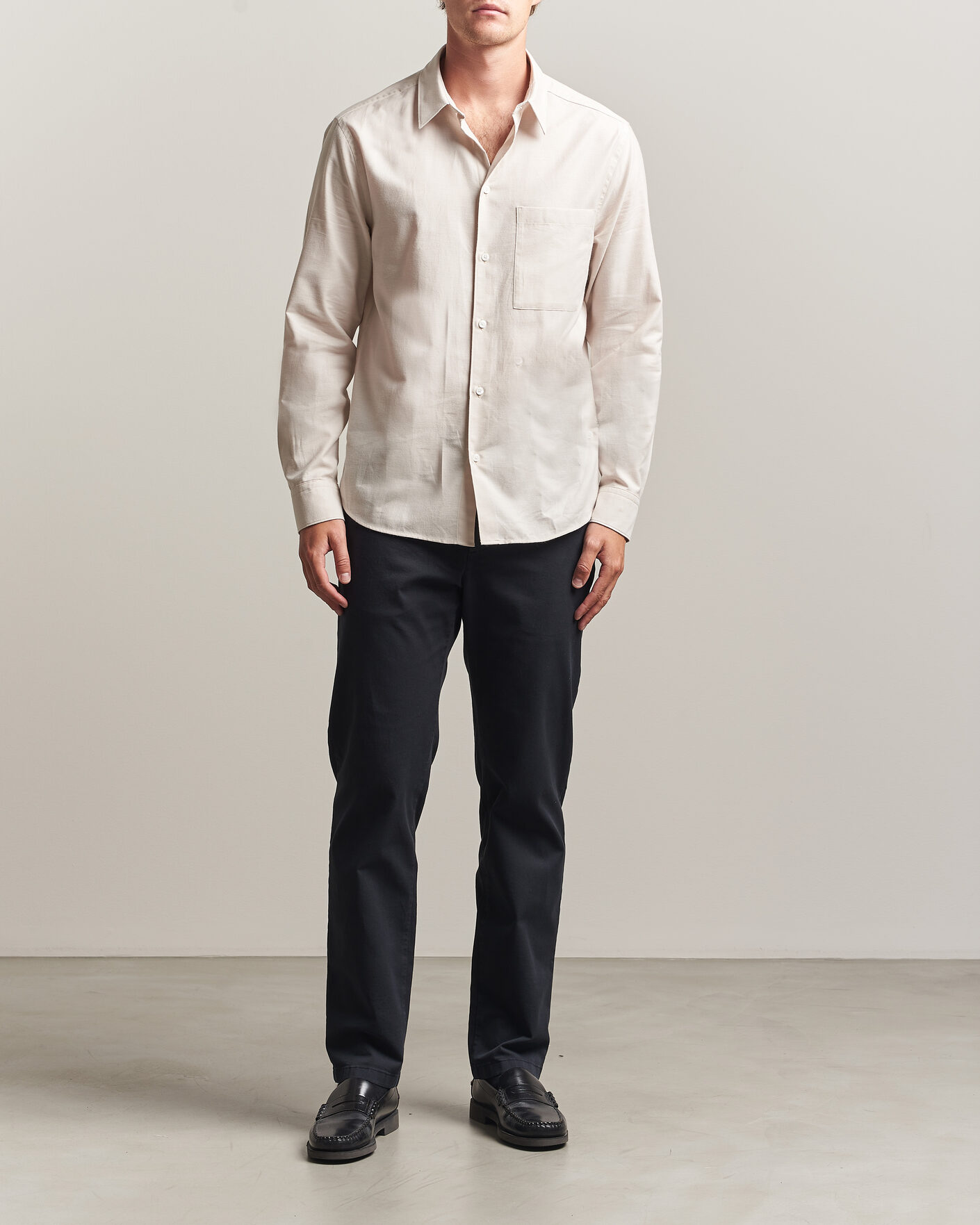 Men | Shirts | J.Lindeberg | Marlon Flannel Shirt Moonbeam