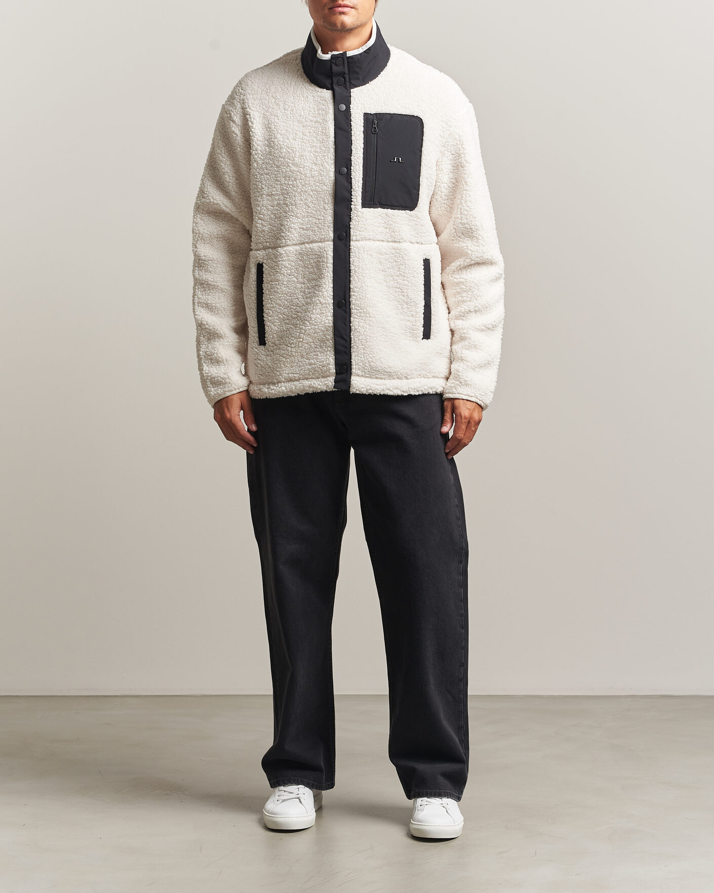 Men | Sweaters & Knitwear | J.Lindeberg | Marshall Pile Full Zip Tofu
