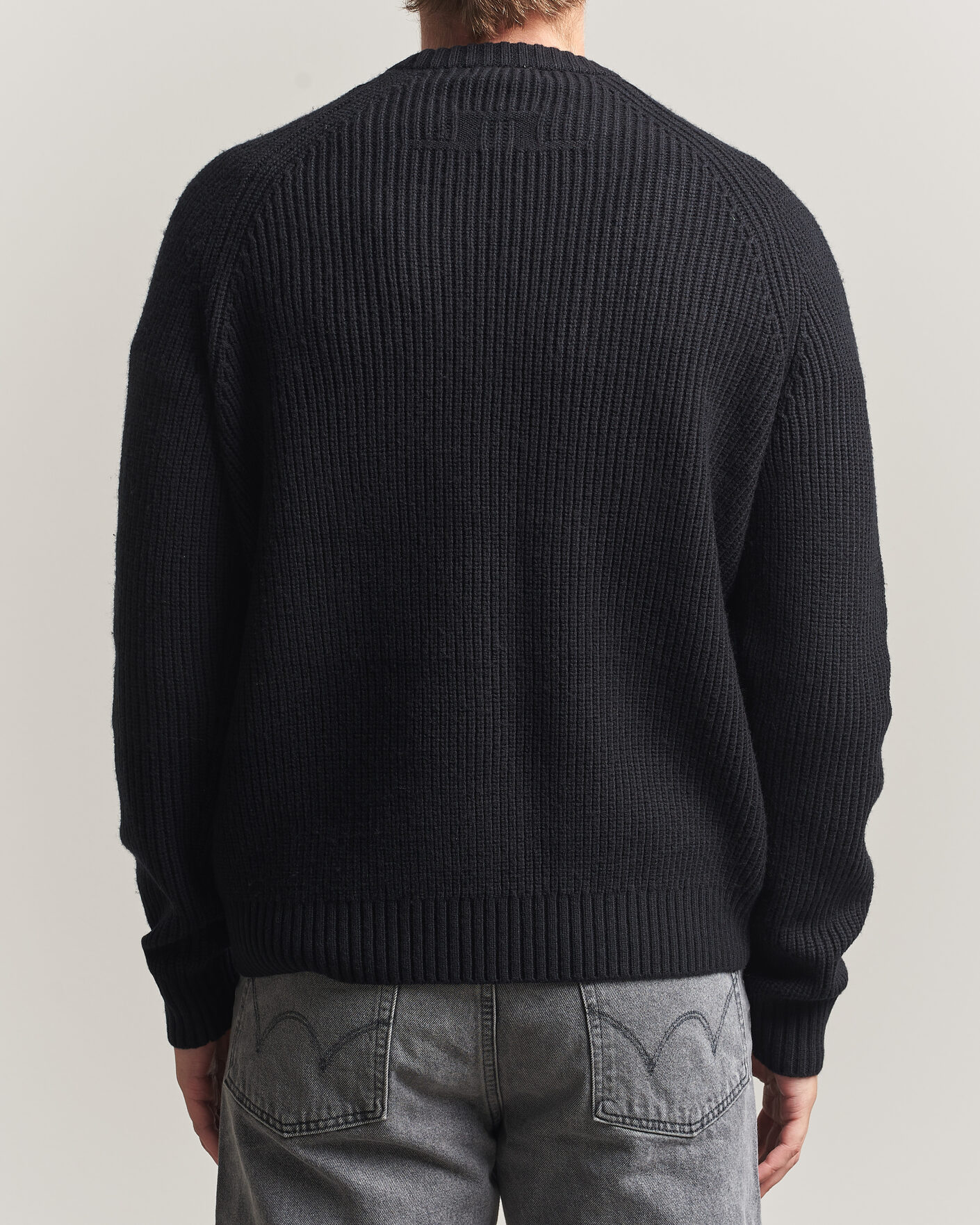 Men | Sweaters & Knitwear | J.Lindeberg | Hallow Wool Blend Knitted Sweater Black