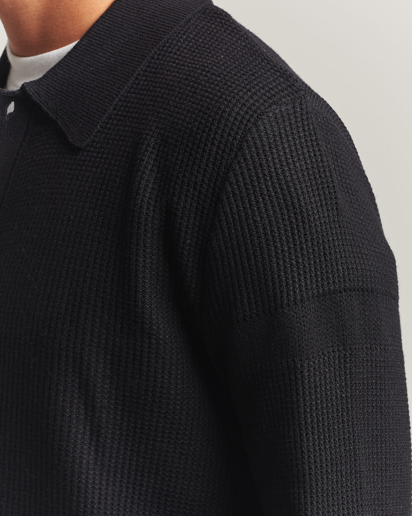 Men | Sweaters & Knitwear | J.Lindeberg | Willem Knitted Cardigan Black