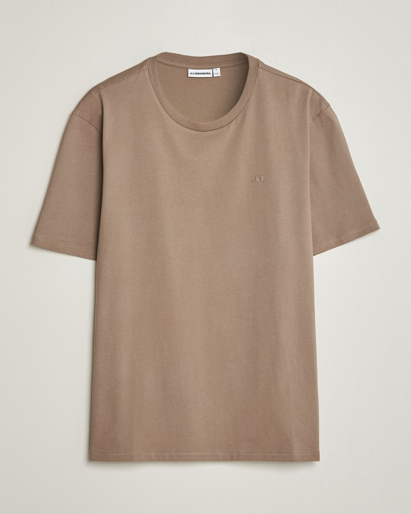 Men | T-Shirts | J.Lindeberg | Alpha Crew Neck T-Shirt Brindle