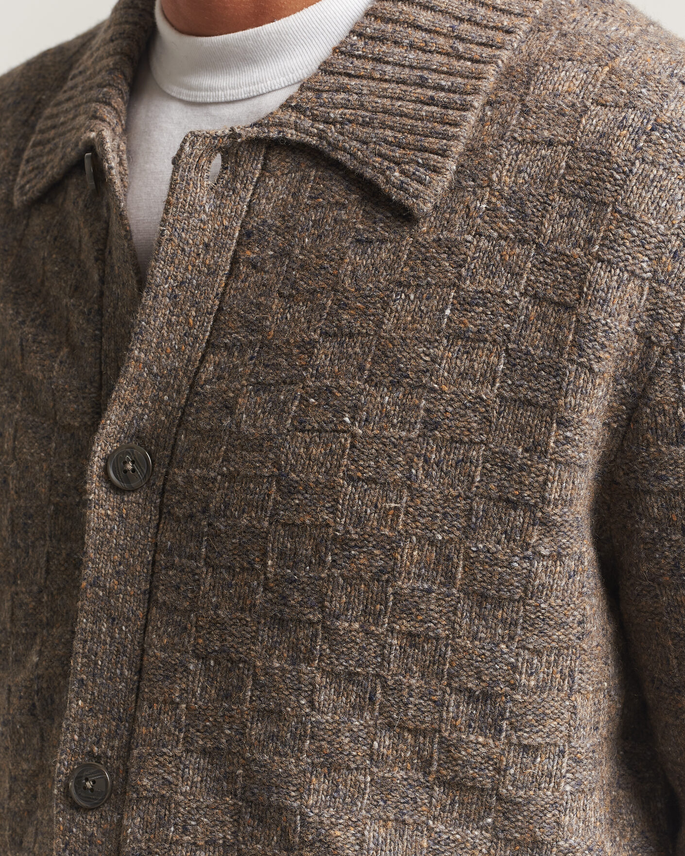 Men | Sweaters & Knitwear | Forét | Area Wool Cardigan Jacket Taupe