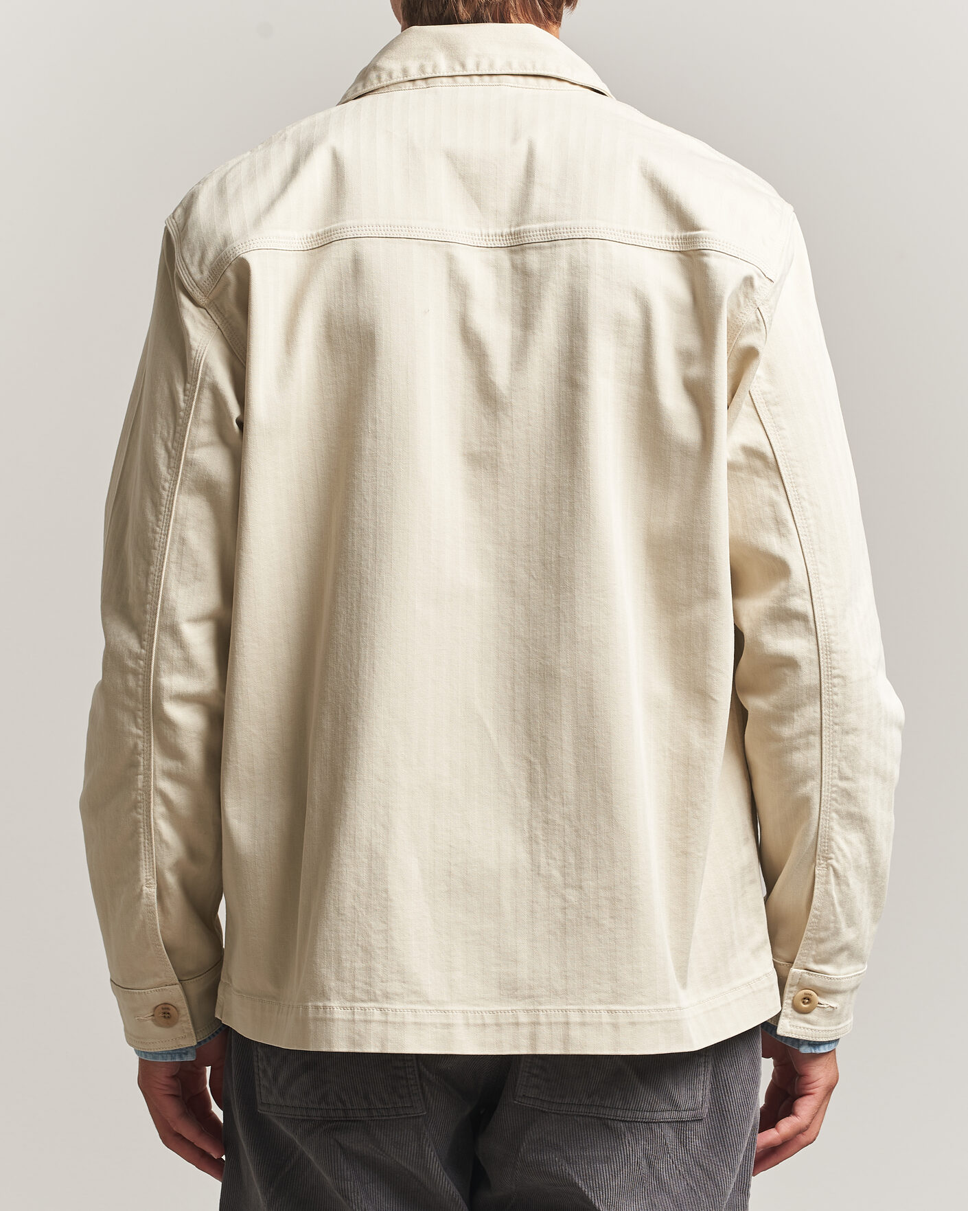 Men | Shirts | Forét | Berry Herringbone Overshirt Oat