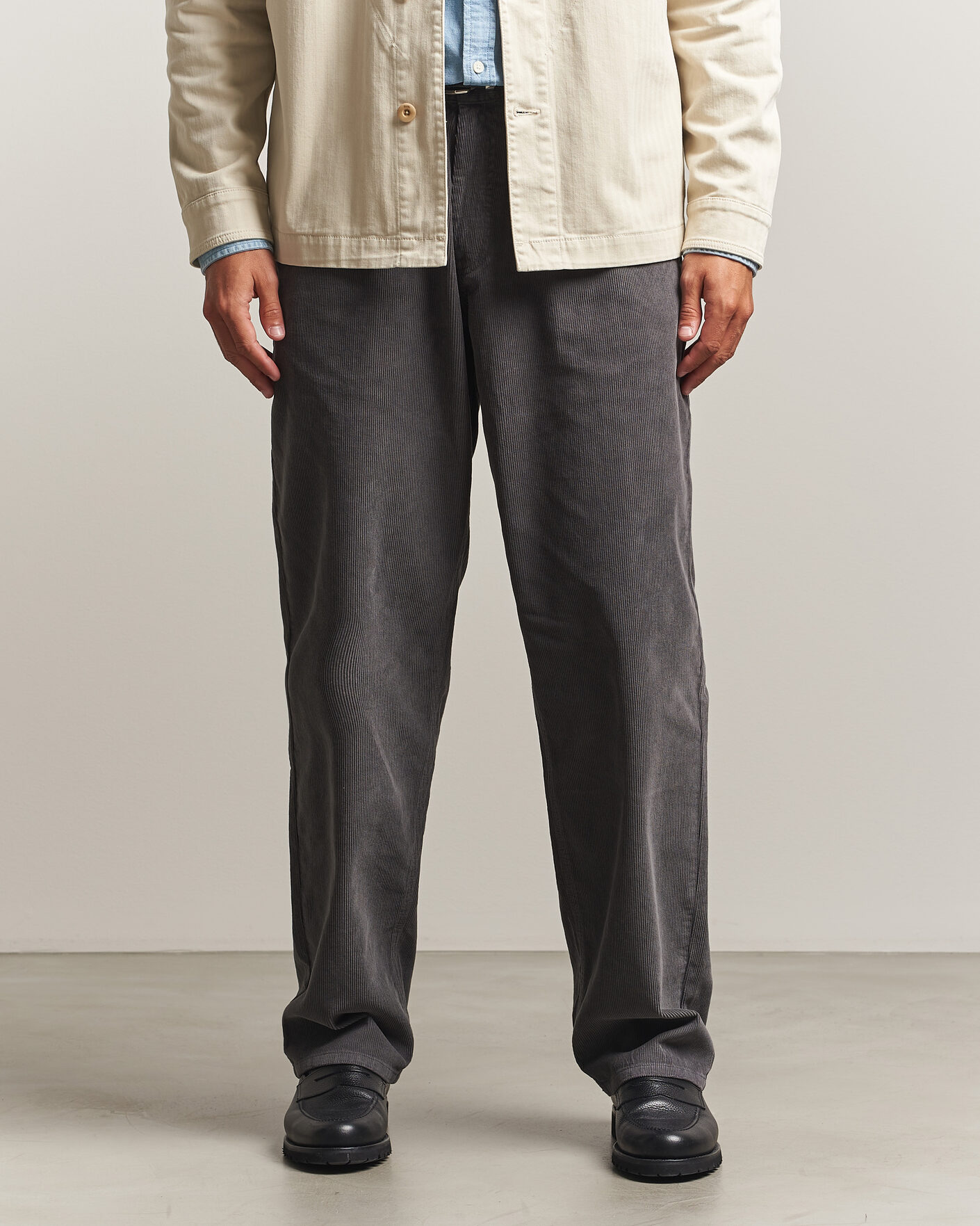 Men | Trousers | Forét | Clay Corduroy Pants Grey