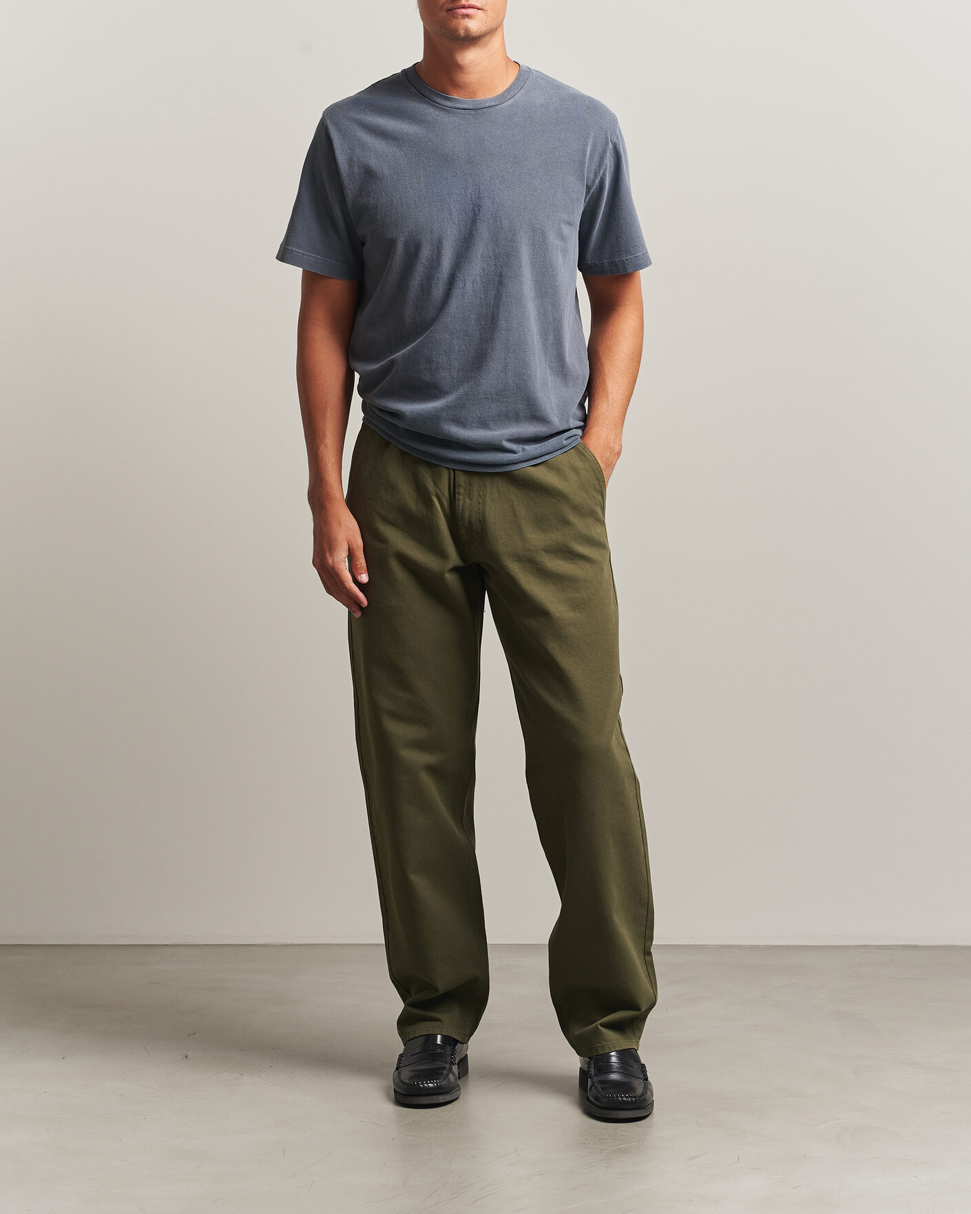 Men | Trousers | Forét | Clay Twill Pants Army