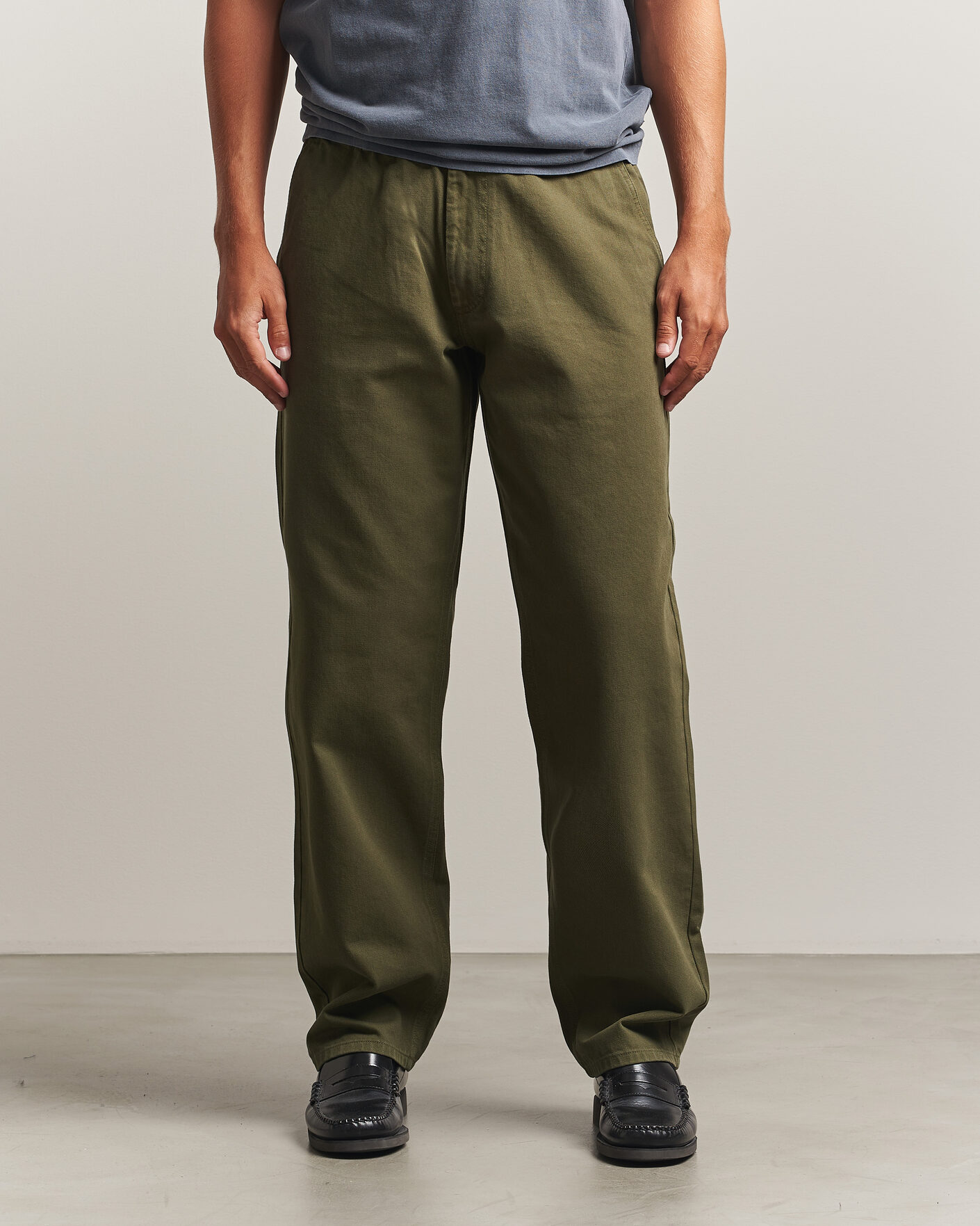 Men | Trousers | Forét | Clay Twill Pants Army