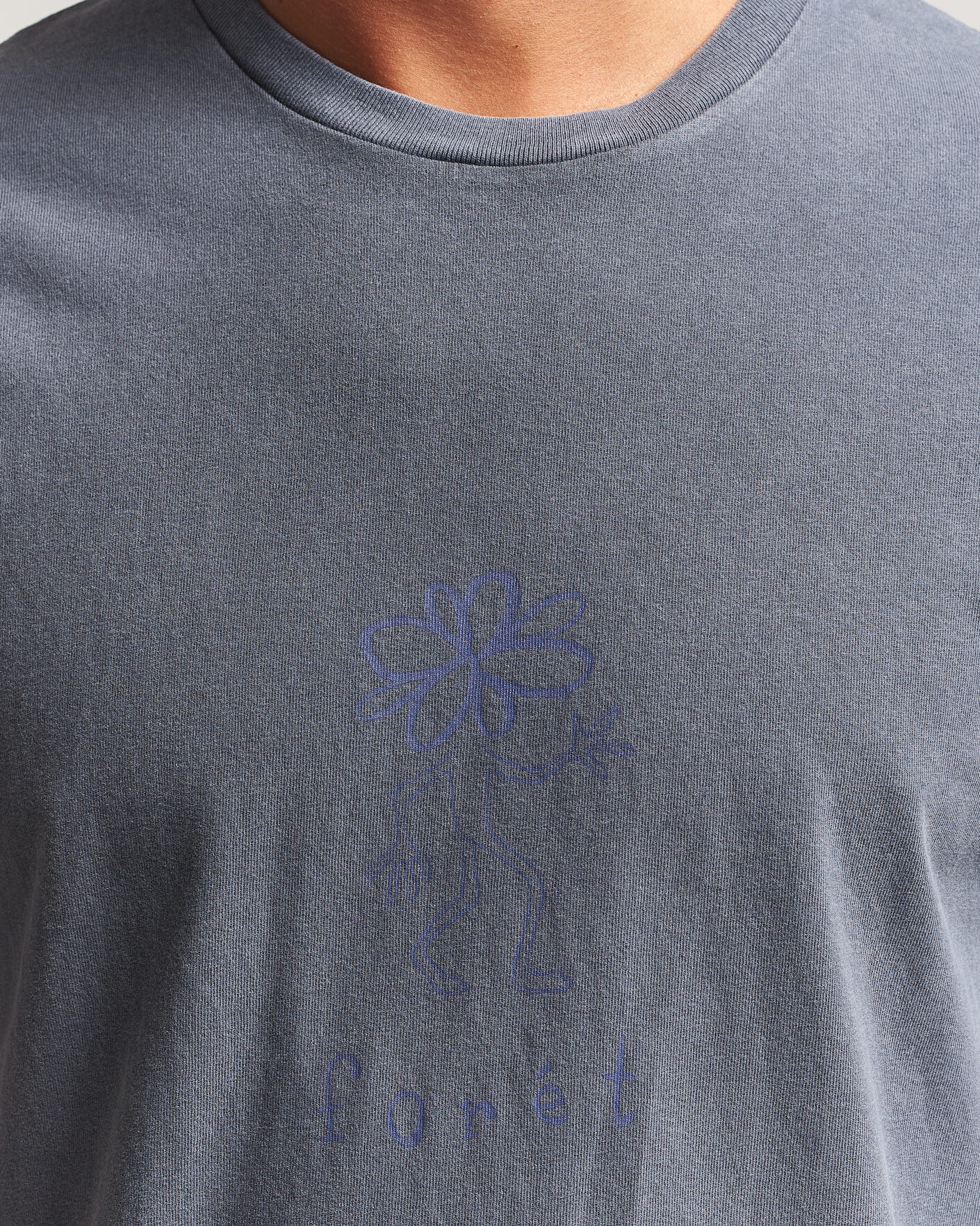 Men | T-Shirts | Forét | Clover T-Shirt Navy