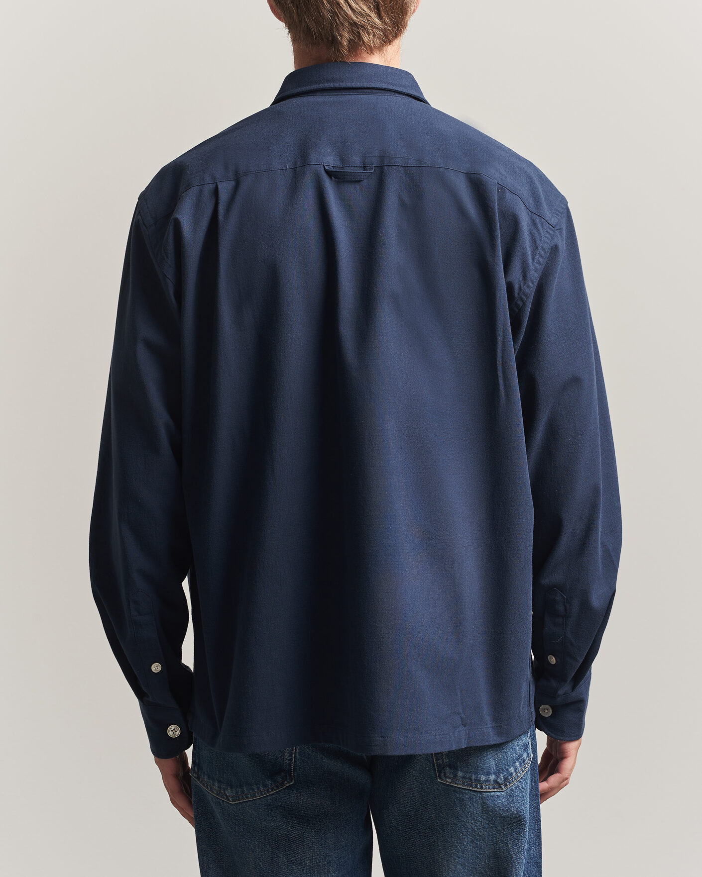 Men | Shirts | Forét | Lunar Relaxed Fit Textured Overshirt Navy