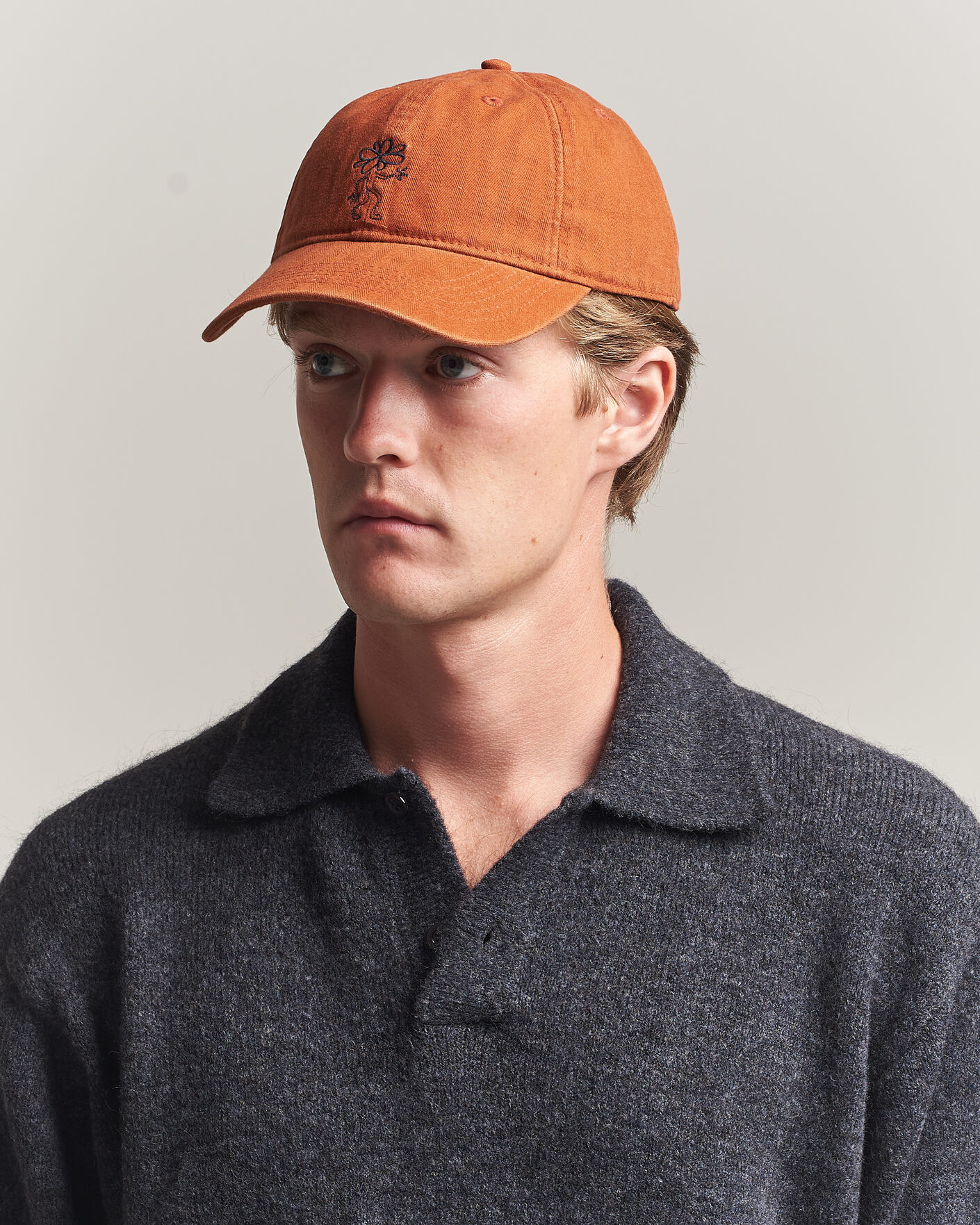 Forét Tree Washed Herringbone Cap Brown at CareOfCarl.com