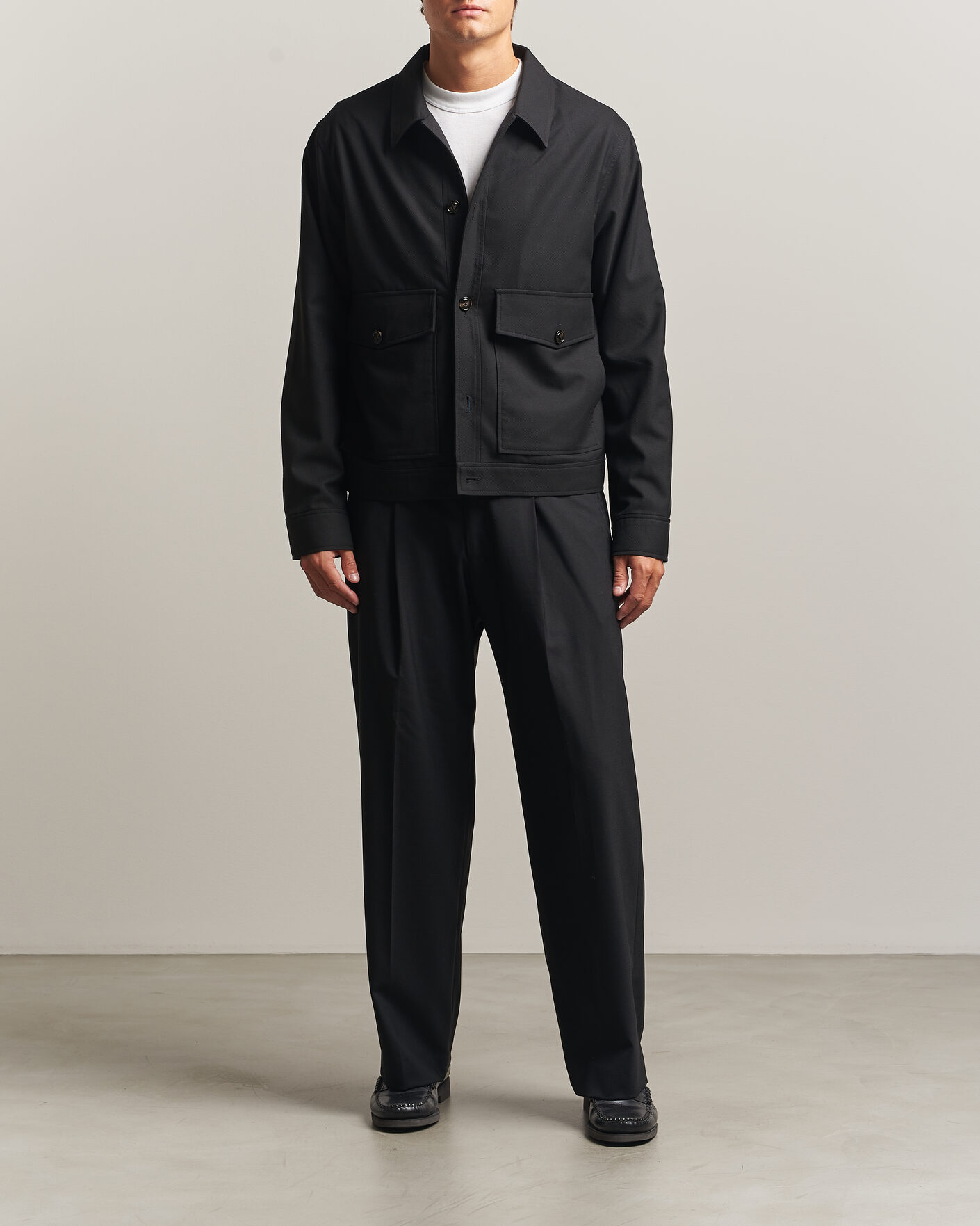 Men | Coats & Jackets | J.Lindeberg | Jevin Brushed Twill Jacket Black