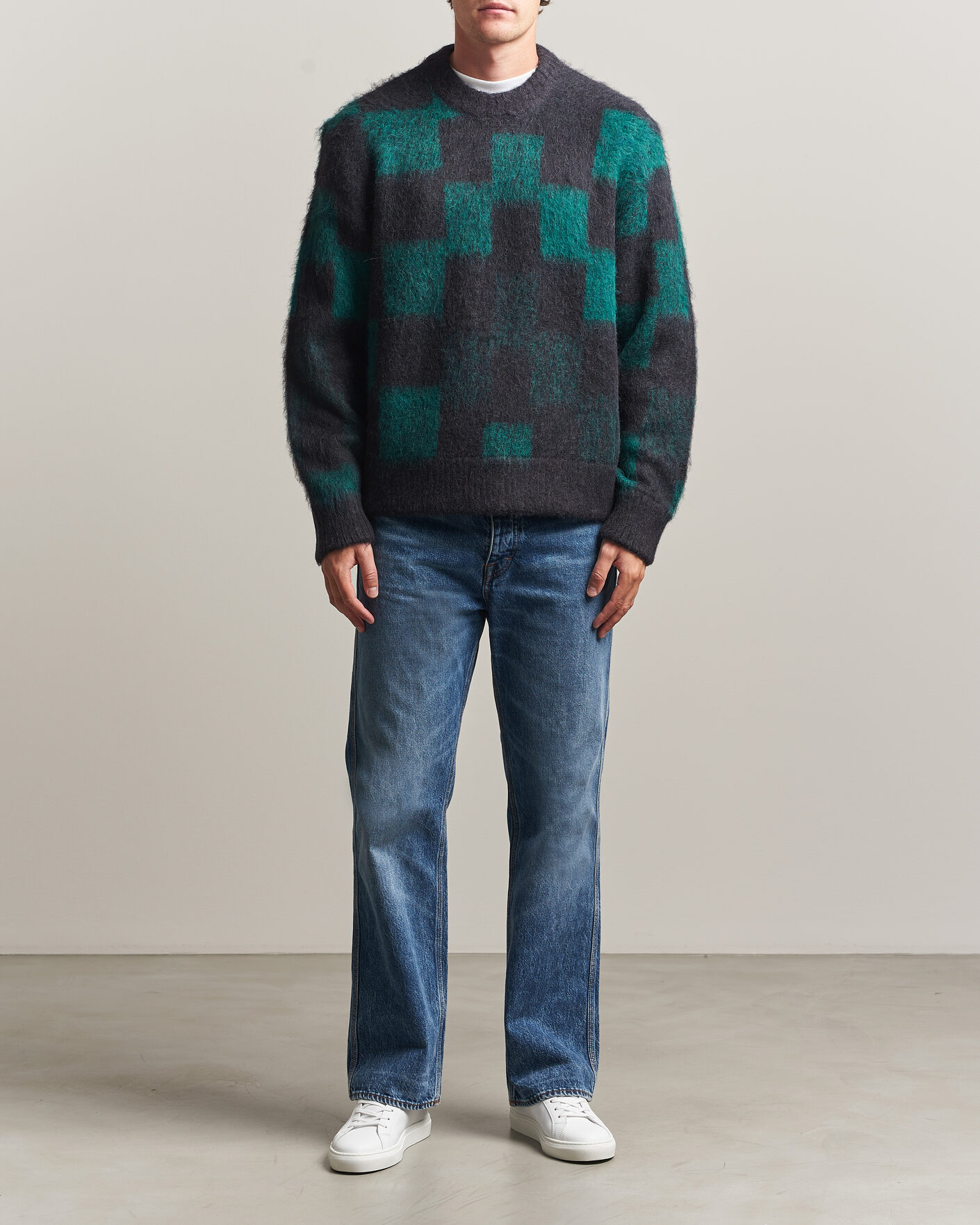 Men | Sweaters & Knitwear | J.Lindeberg | Hank Graphic Knitted Sweater Forest Biome