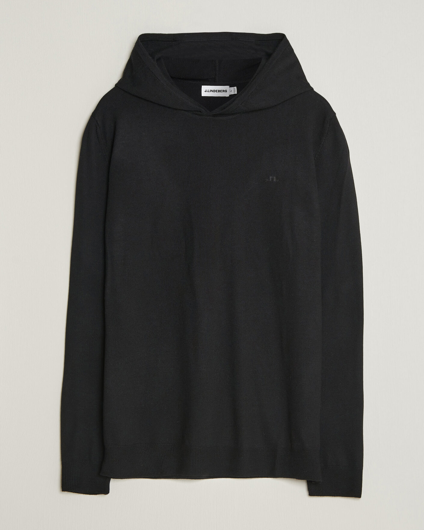 Men | Sweaters & Knitwear | J.Lindeberg | Karl Merino Hoodie Black