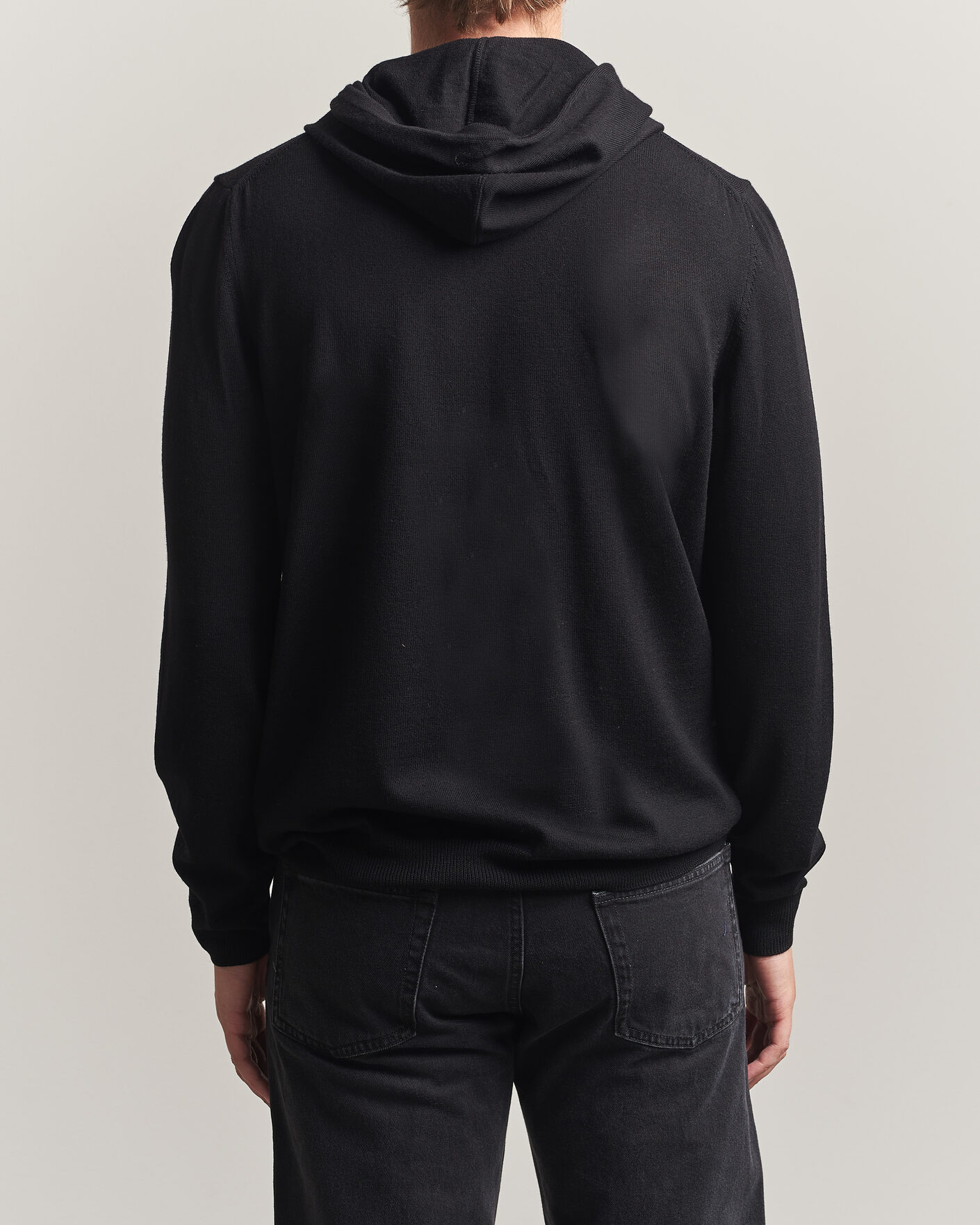 Men | Sweaters & Knitwear | J.Lindeberg | Karl Merino Hoodie Black