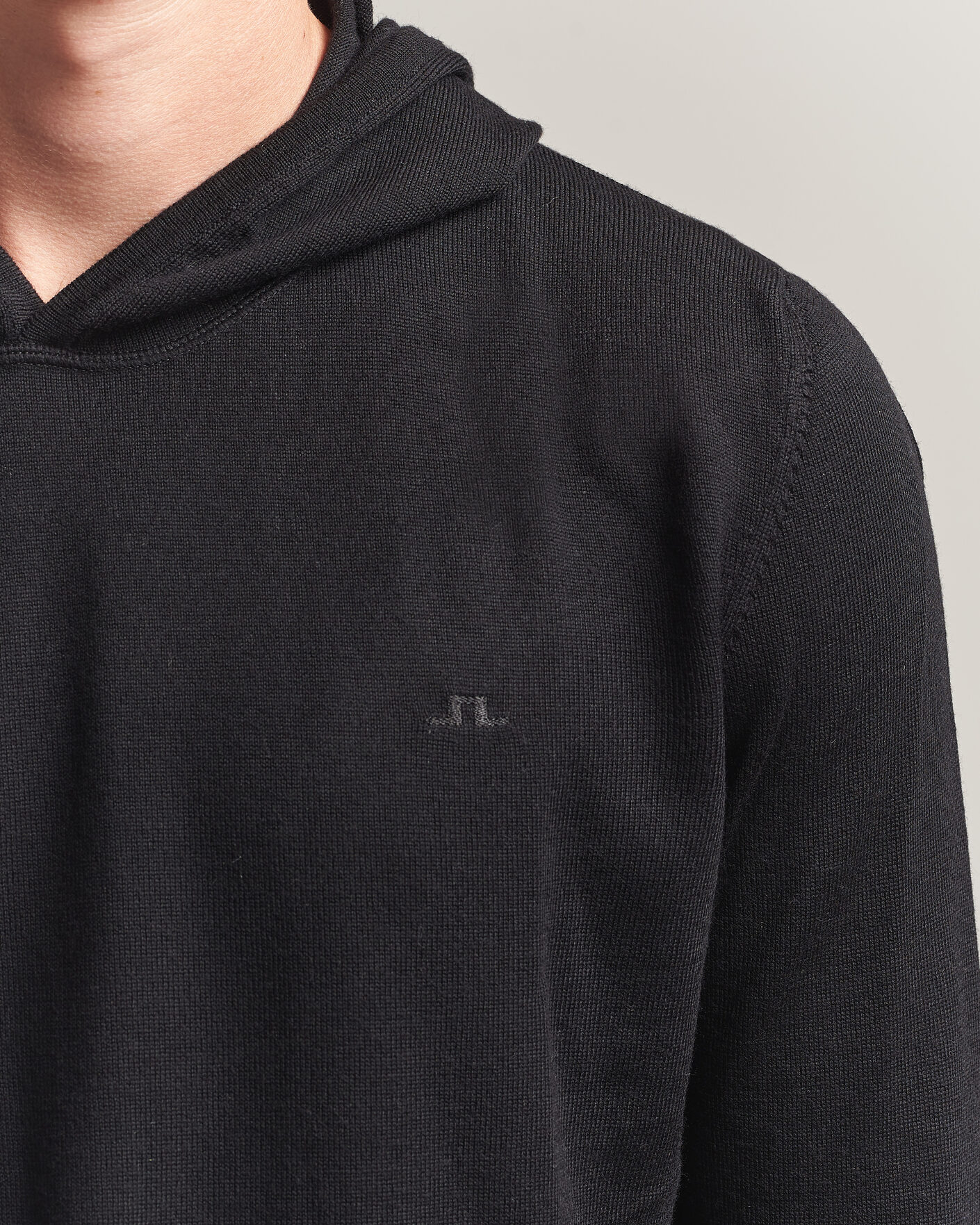Men | Sweaters & Knitwear | J.Lindeberg | Karl Merino Hoodie Black