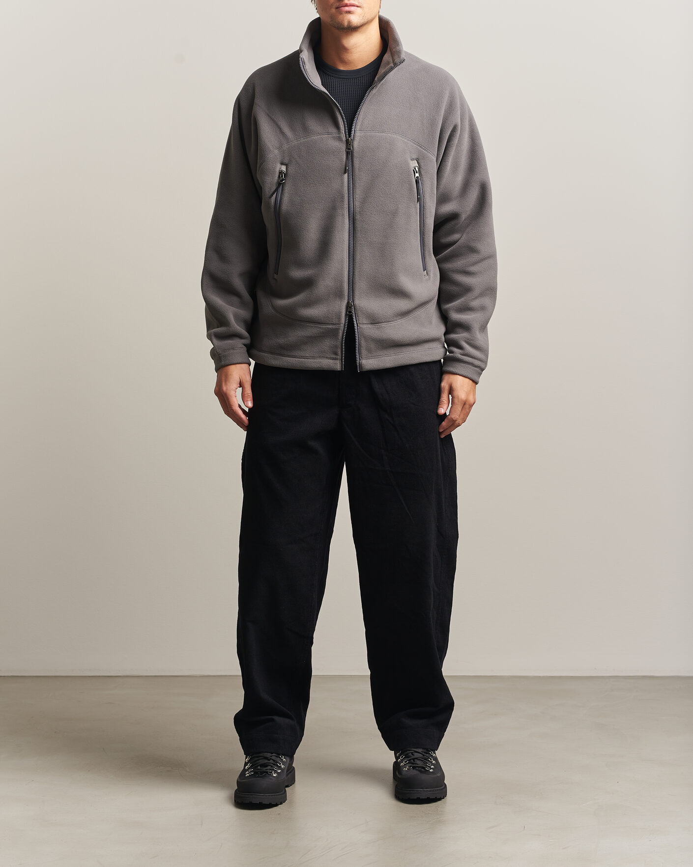 Men | Sweaters & Knitwear | Goldwin | Polartec Fleece Jacket Lunar Gray