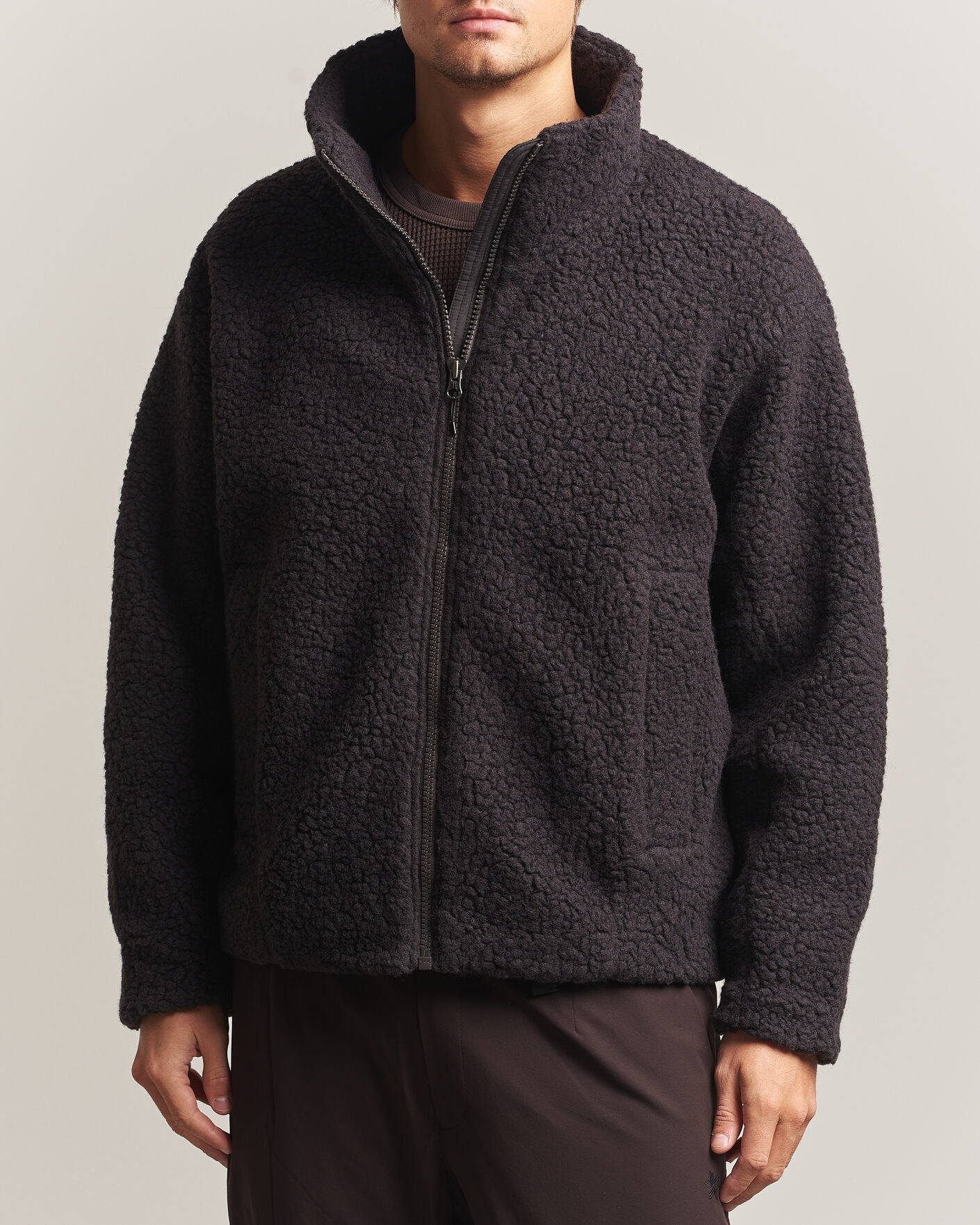 Men | Sweaters & Knitwear | Goldwin | Deep Pile Fleece Jacket Espresso
