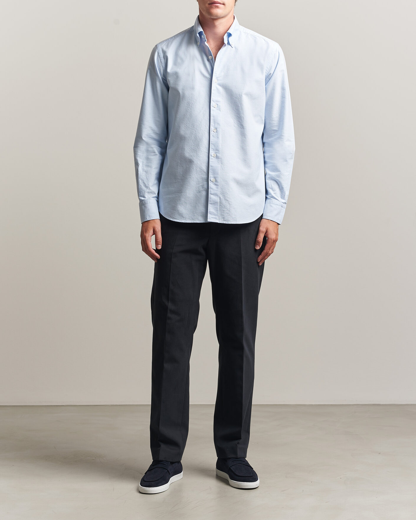 Men | Shirts | Grigio | Oxford Button Down Shirt Light Blue