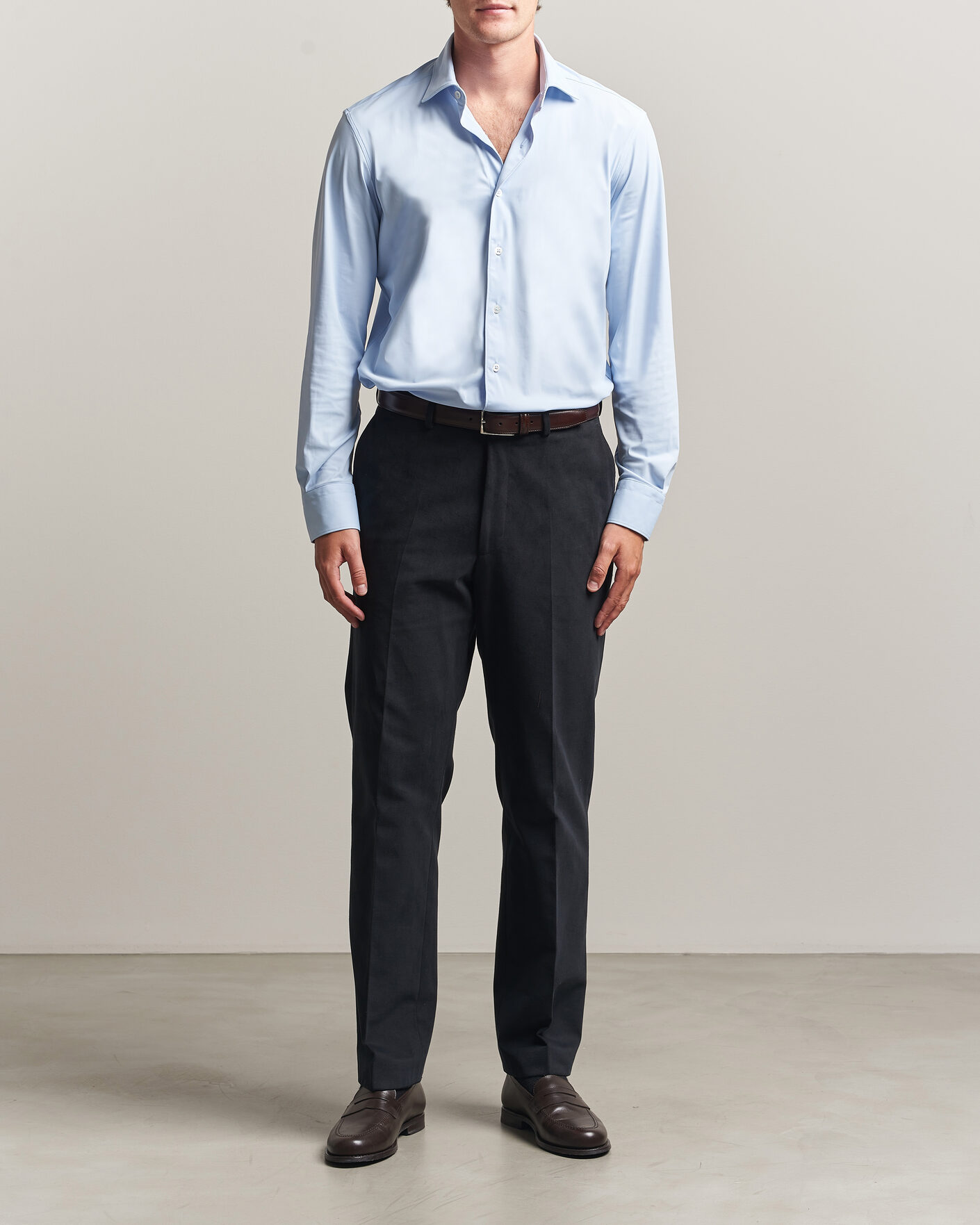 Men | Shirts | Grigio | Jersey Shirt Light Blue