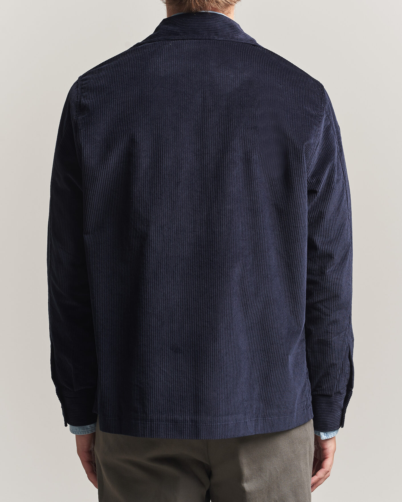 Men | Shirts | Grigio | Corduroy Overshirt Navy