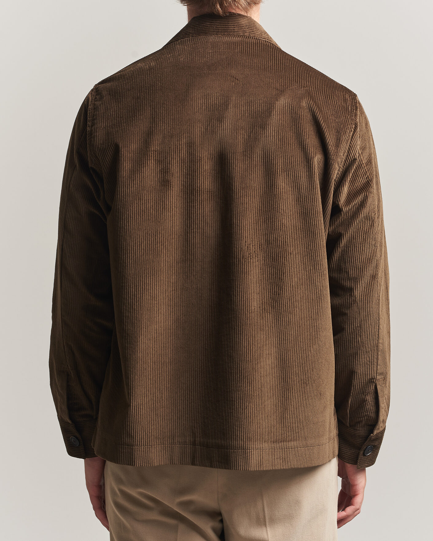 Men | Shirts | Grigio | Corduroy Overshirt Dark Brown