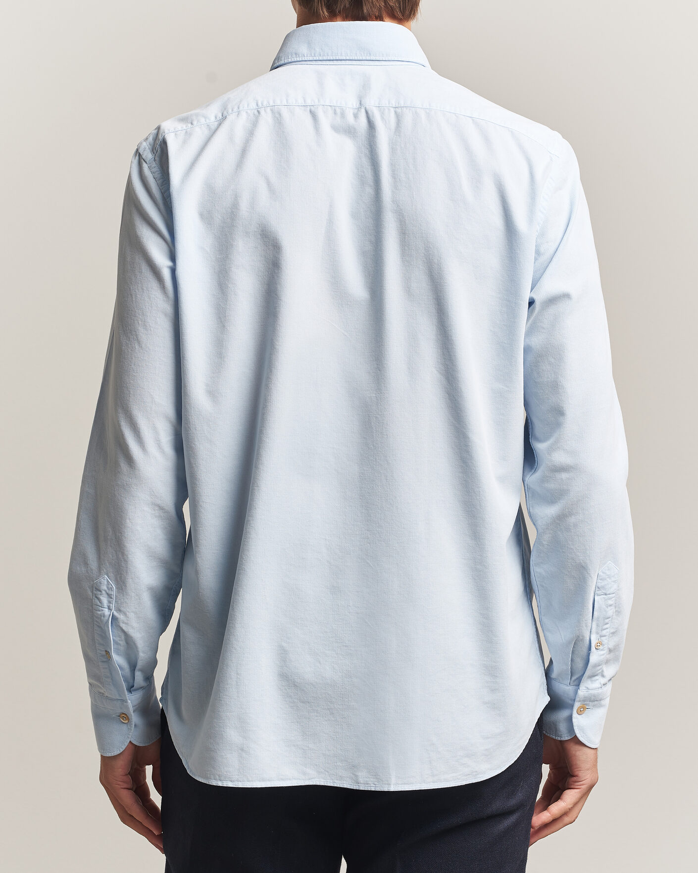 Men | Shirts | Grigio | Corduroy Shirt Light Blue